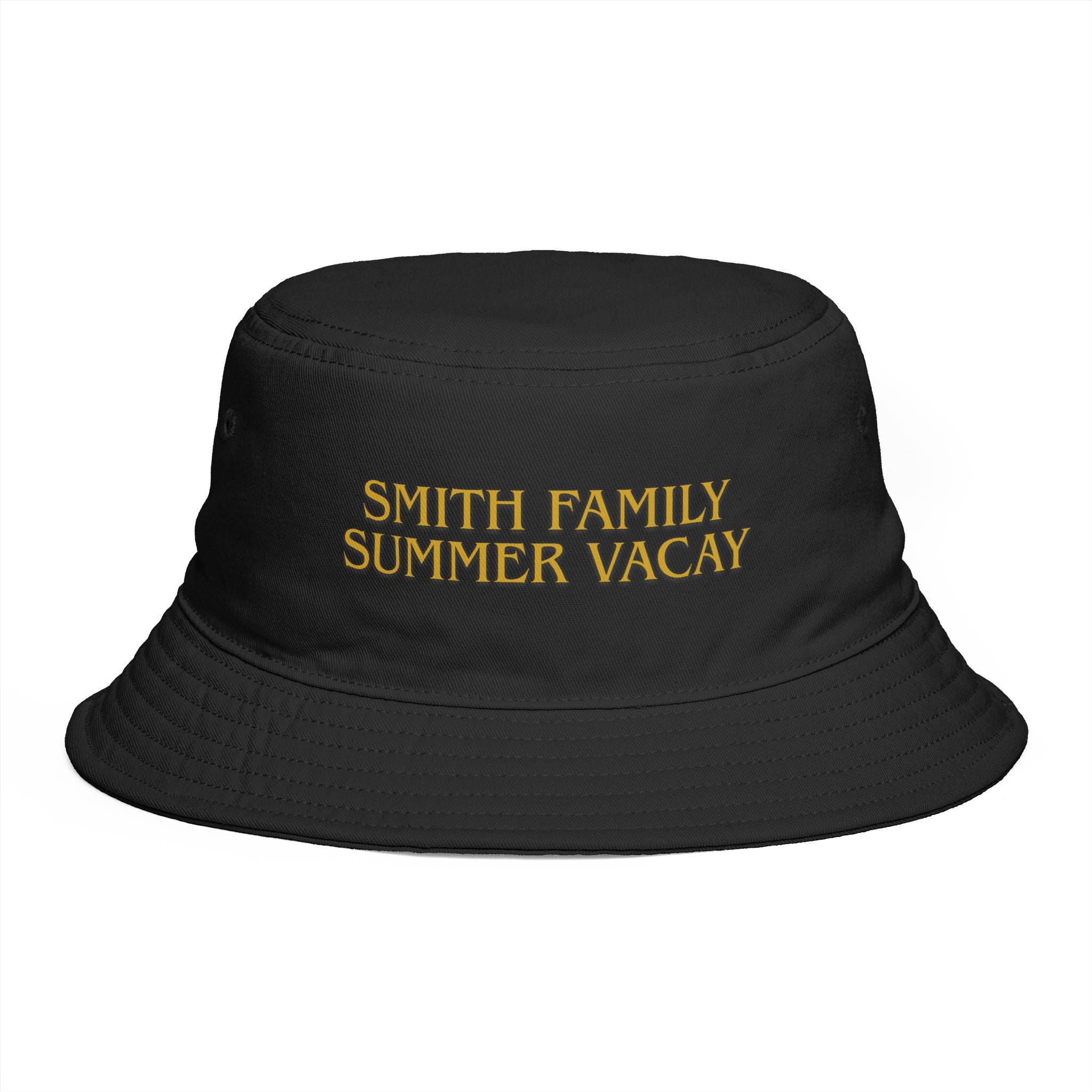 Personalized Gold Text Bucket Hat - Suite Escape