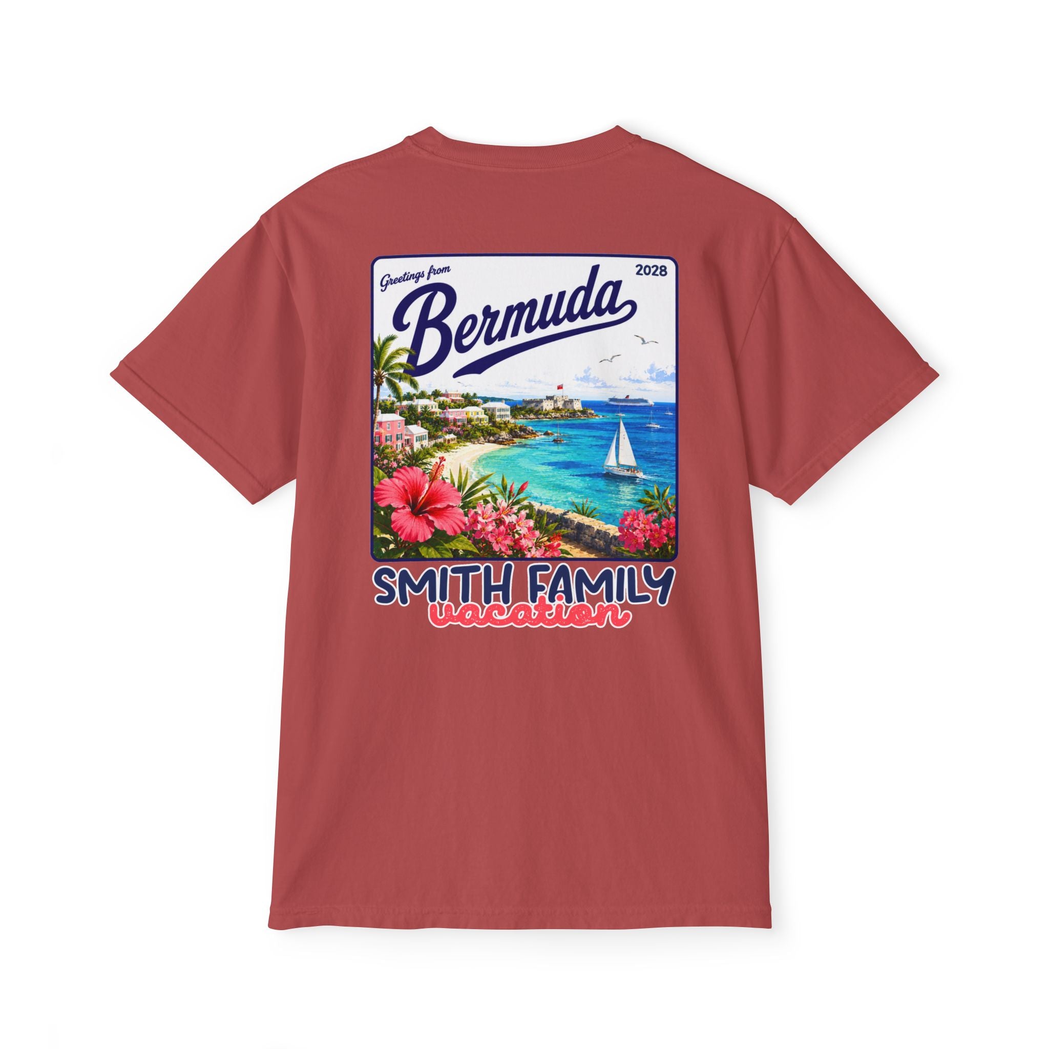 Greetings from Bermuda Pocket Tee - Suite Escape