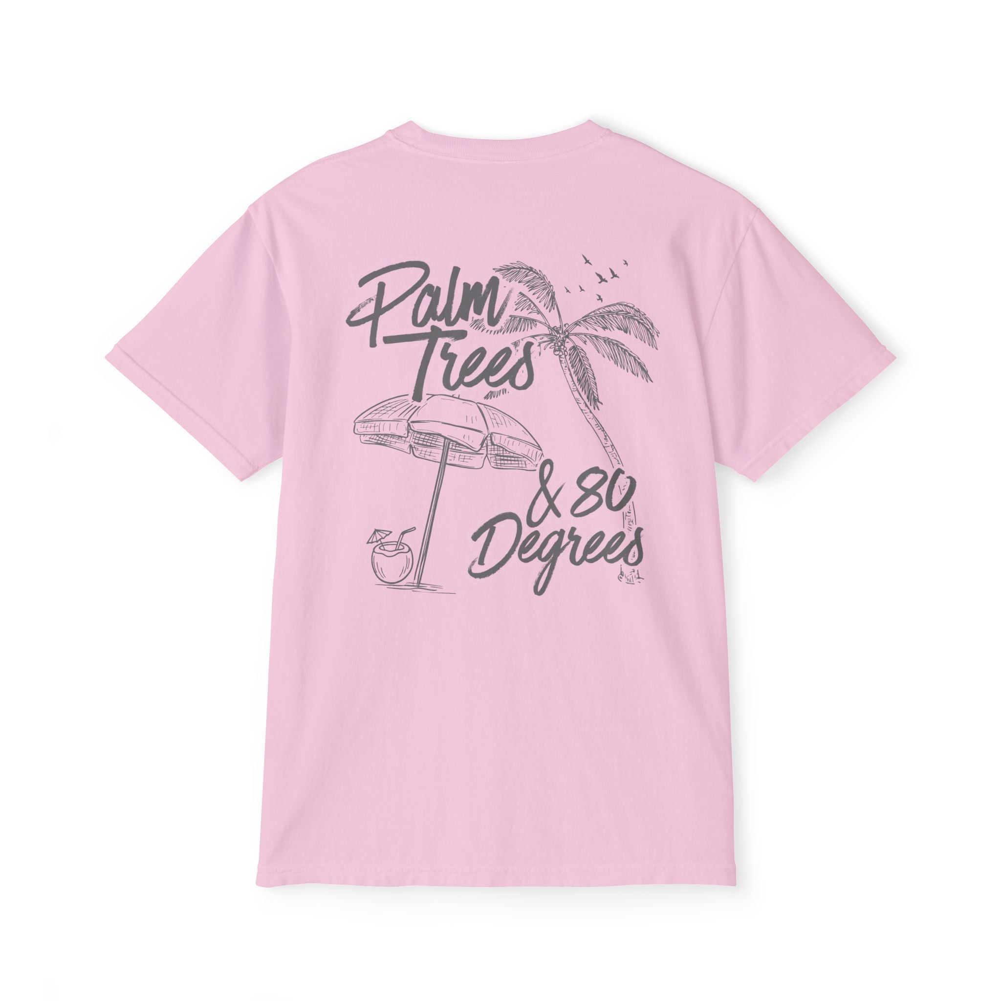 Palm Trees & 80 Degrees Pocket Tee - Suite Escape