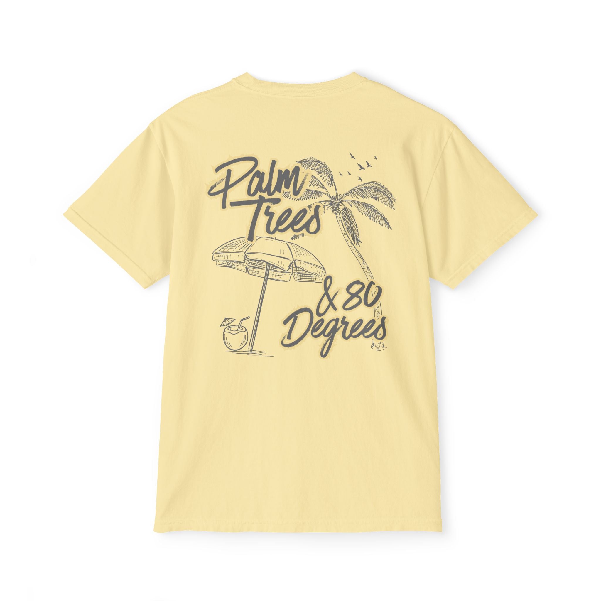 Palm Trees & 80 Degrees Pocket Tee - Suite Escape