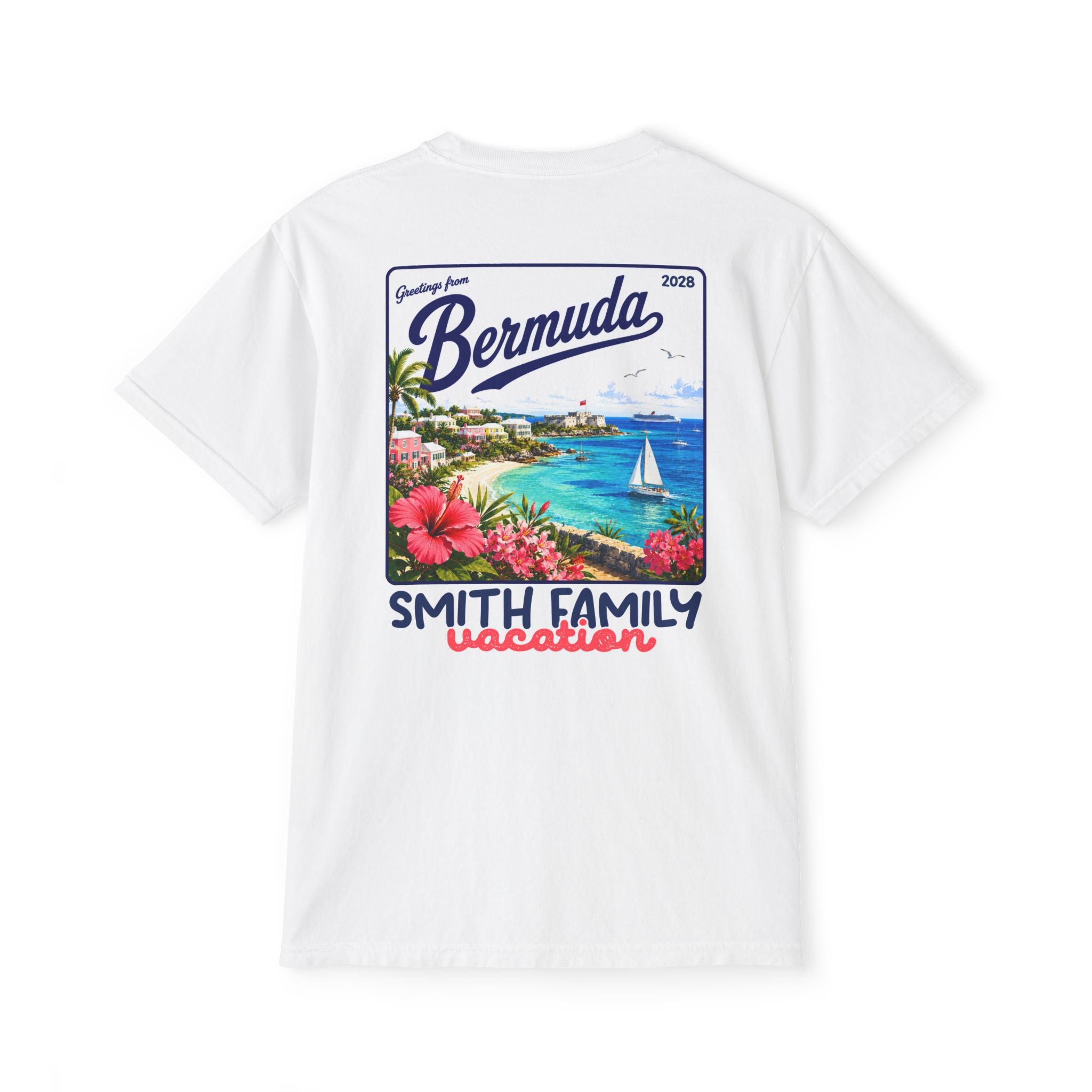 Greetings from Bermuda Pocket Tee - Suite Escape