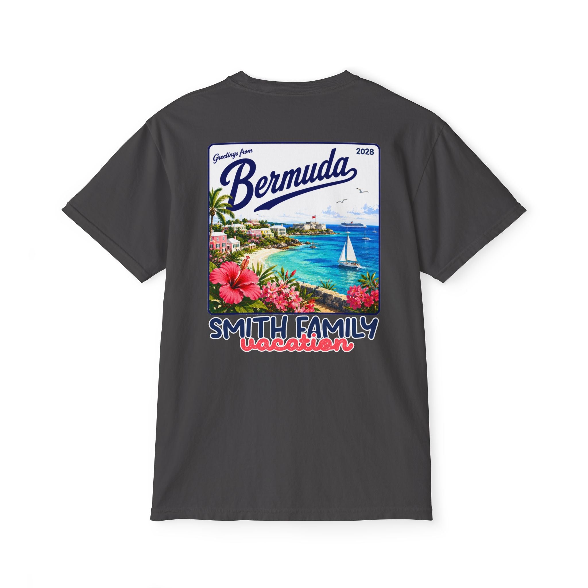 Greetings from Bermuda Pocket Tee - Suite Escape