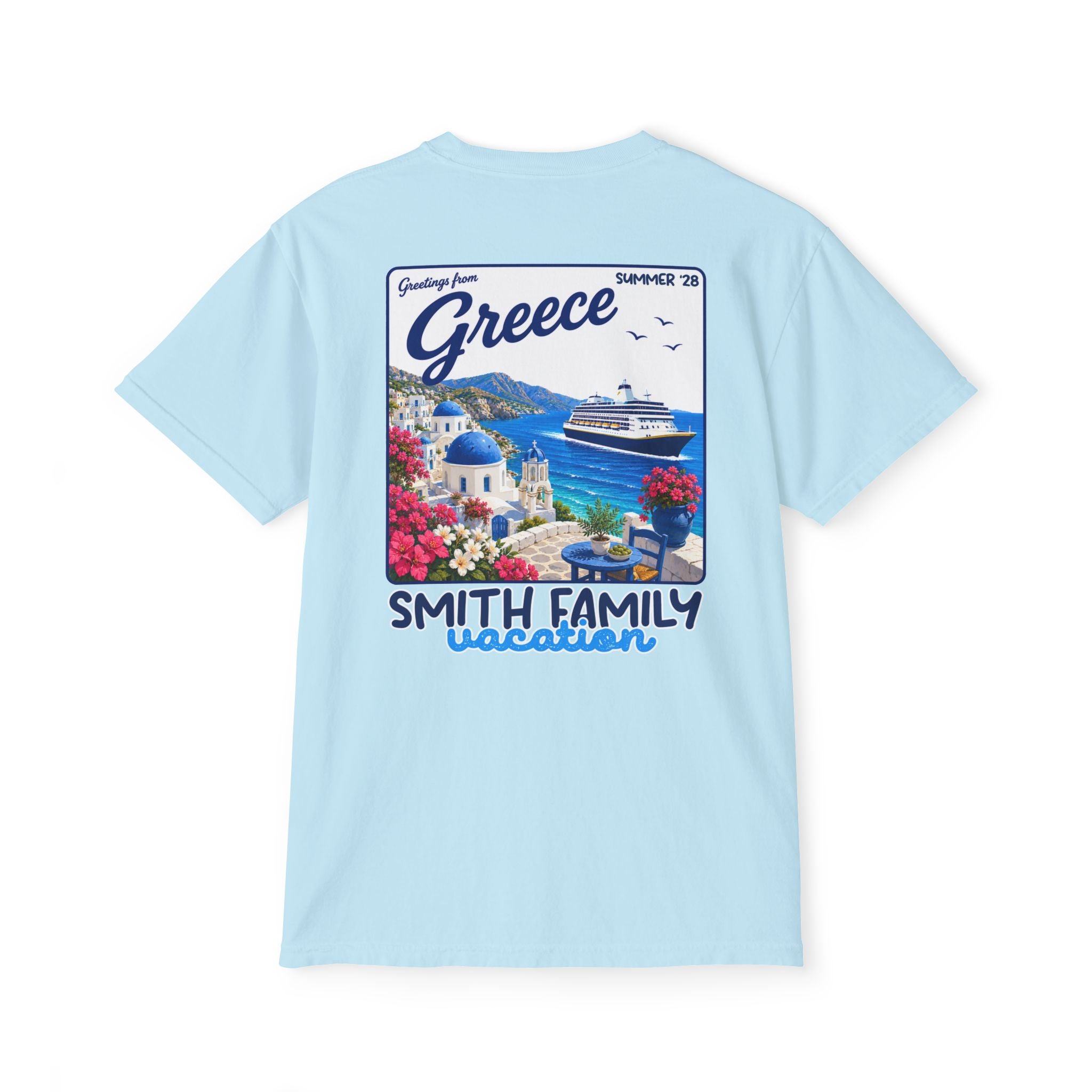 Greetings from Greece Pocket Tee - Suite Escape