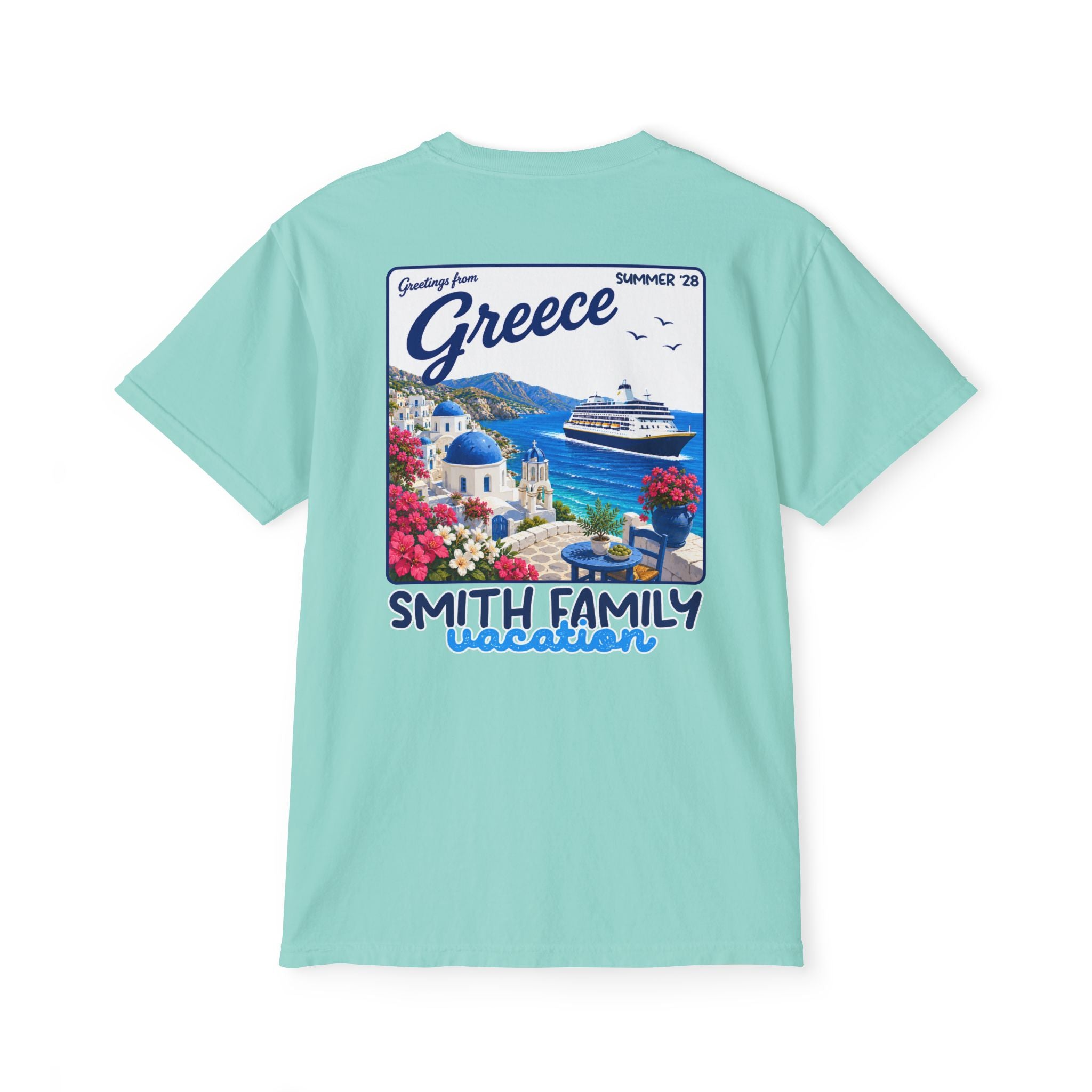 Greetings from Greece Pocket Tee - Suite Escape