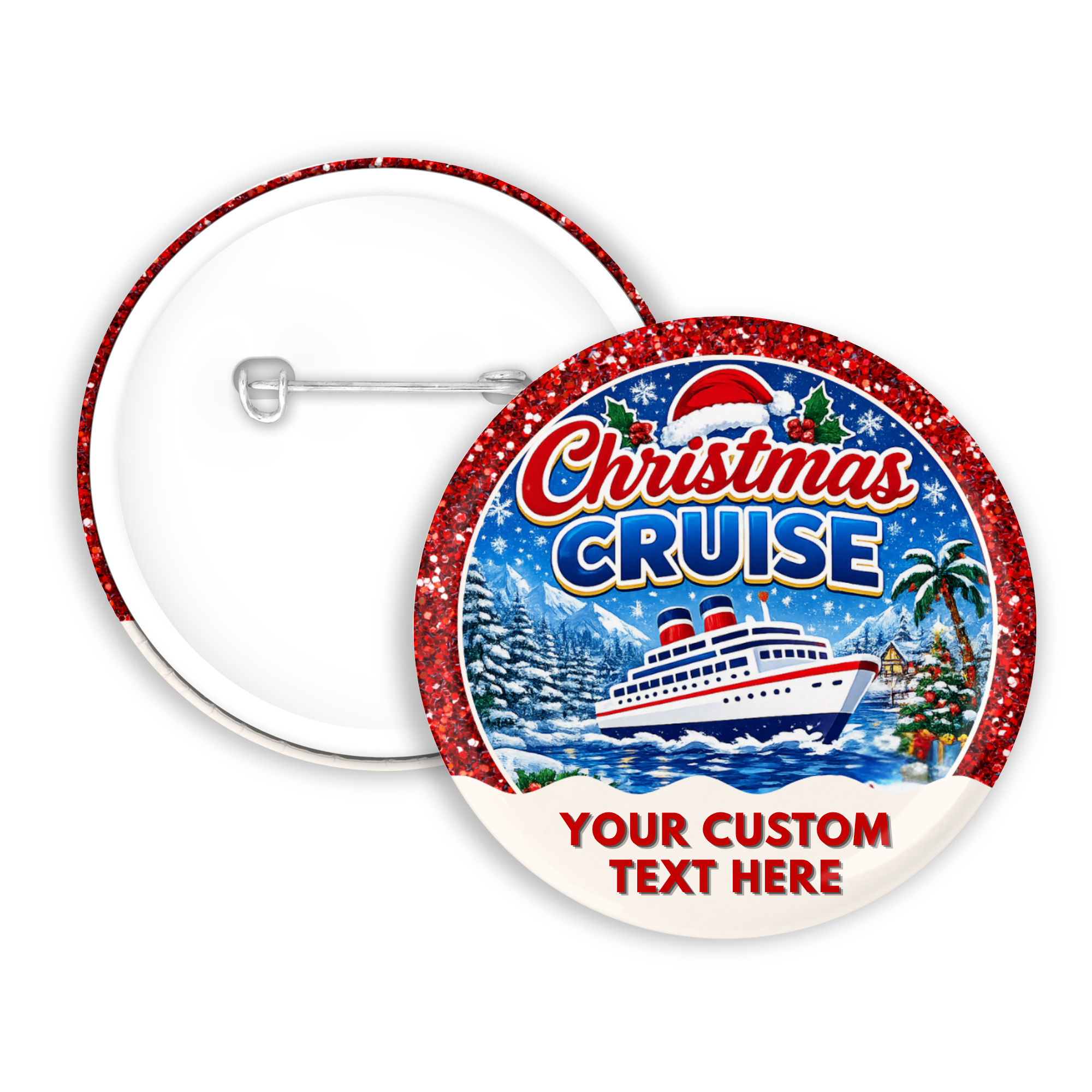 Christmas Cruise Pinback Button - Suite Escape