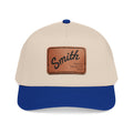 Personalized Curved Text Leather Patch Baseball Cap