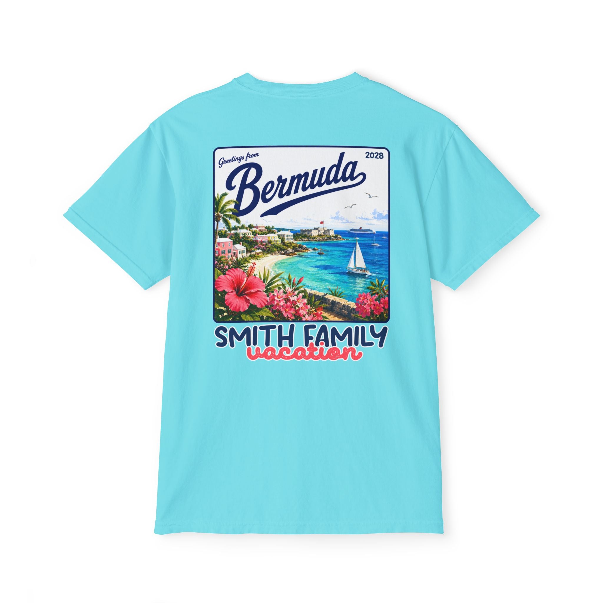 Greetings from Bermuda Pocket Tee - Suite Escape