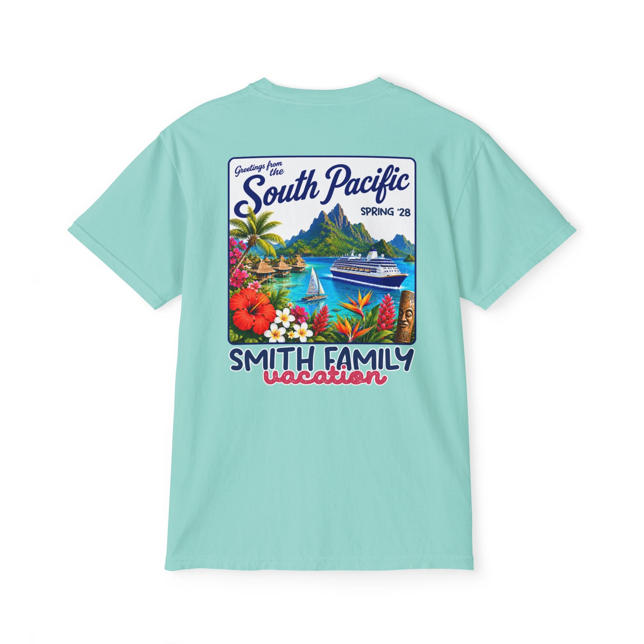 Greetings from the South Pacific Pocket Tee - Suite Escape