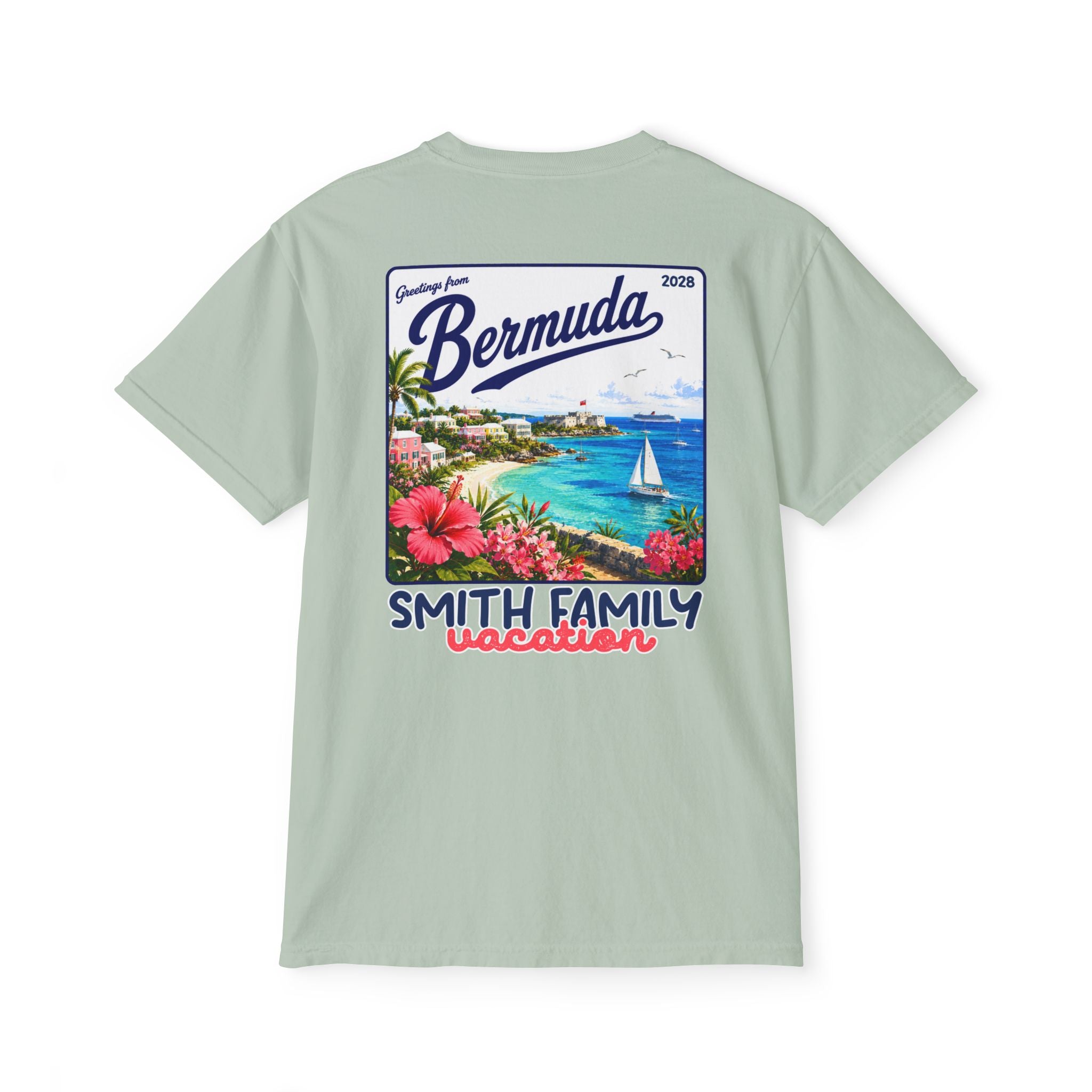 Greetings from Bermuda Pocket Tee - Suite Escape