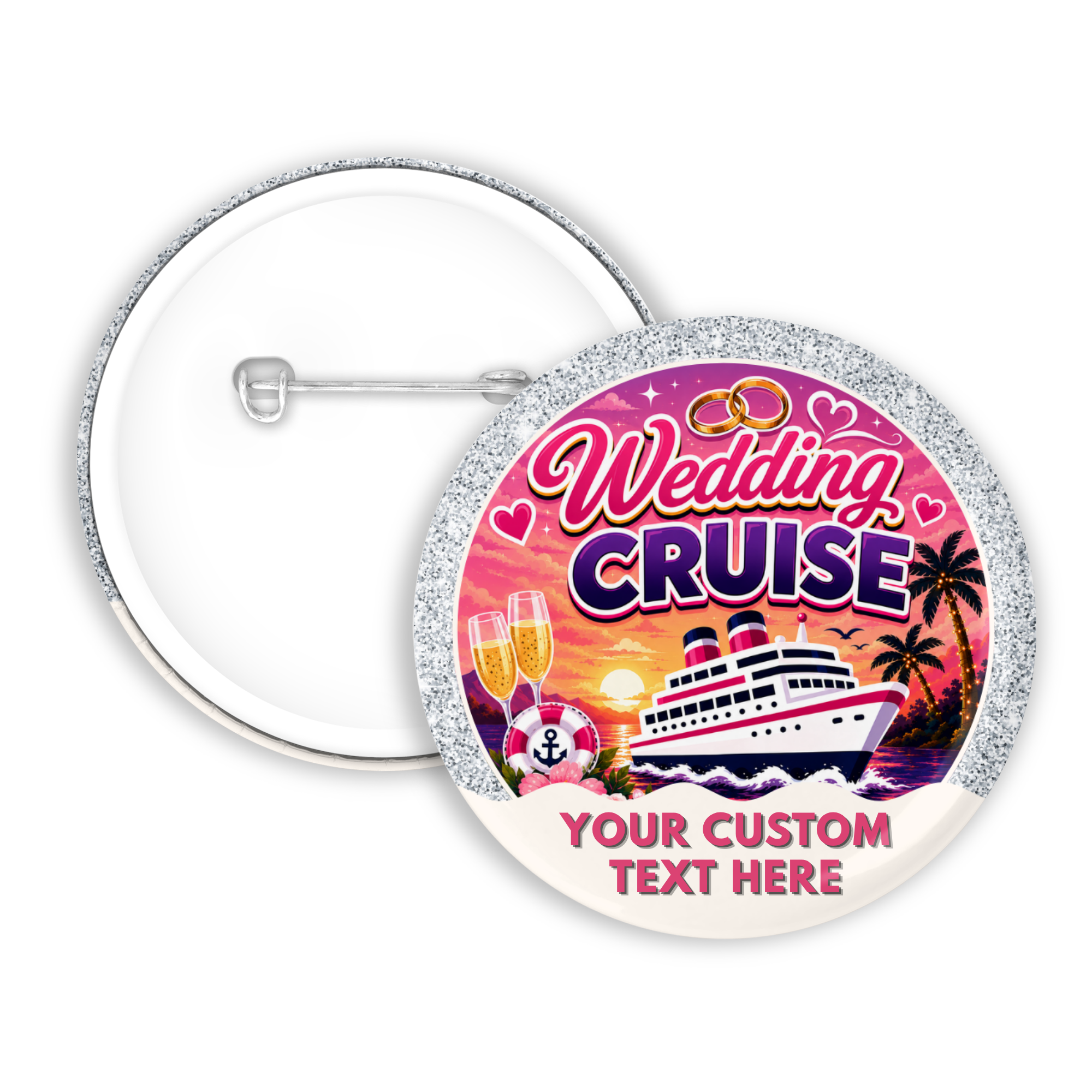 Wedding Cruise Pinback Button - Suite Escape