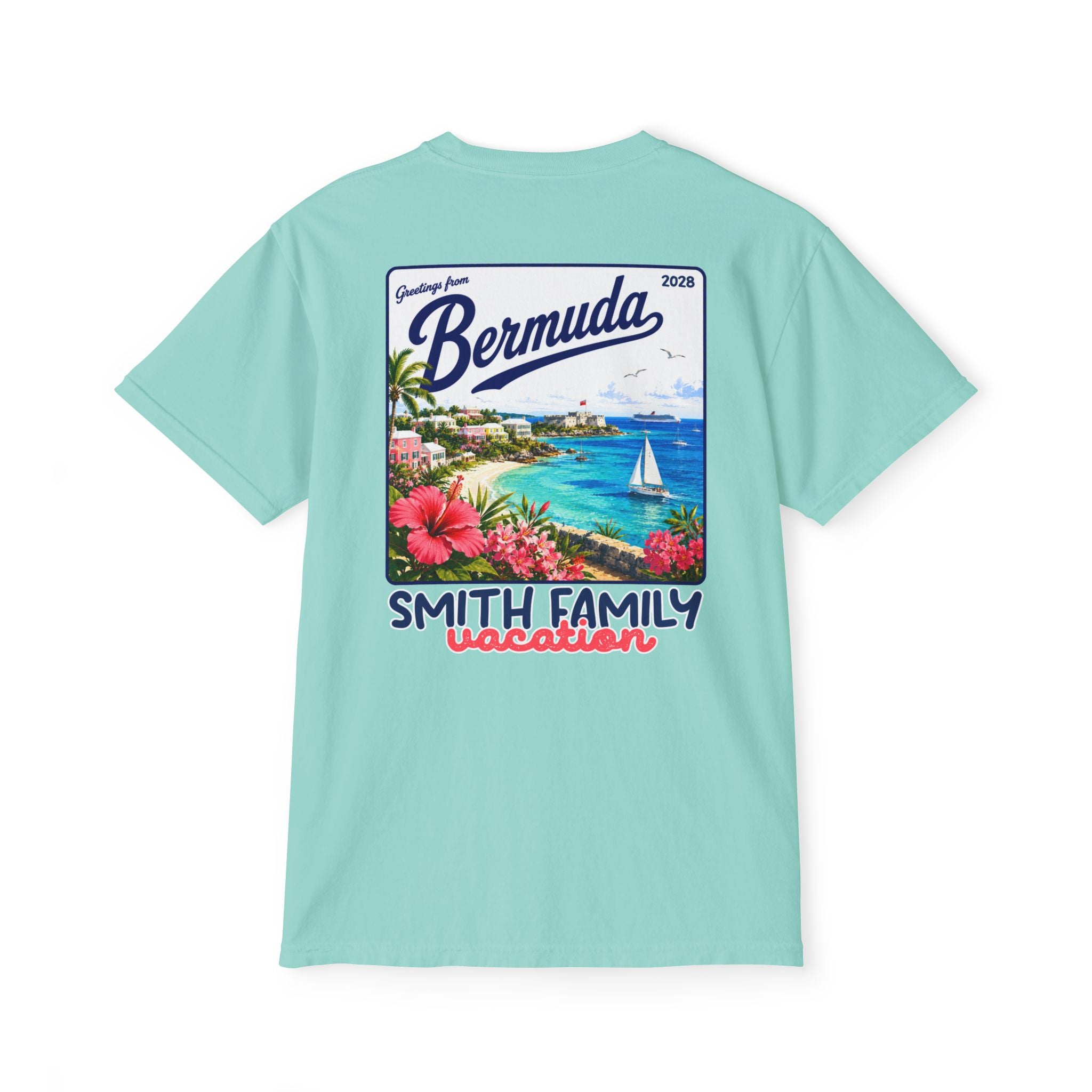 Greetings from Bermuda Pocket Tee - Suite Escape