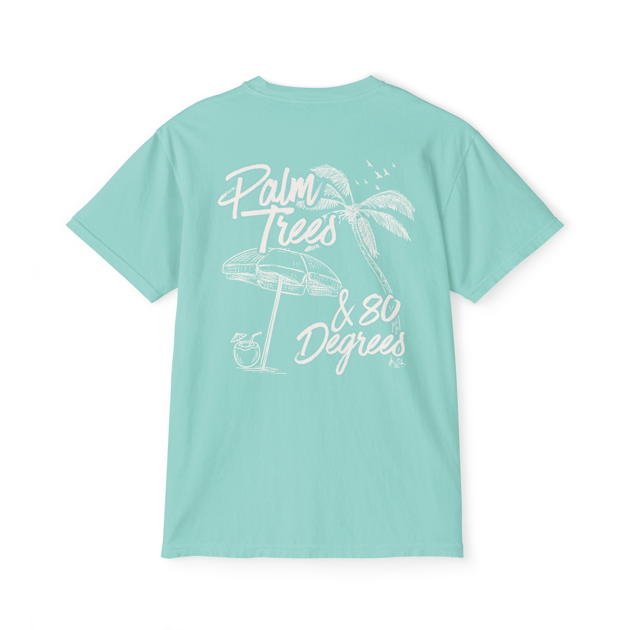 Palm Trees & 80 Degrees Pocket Tee - Suite Escape