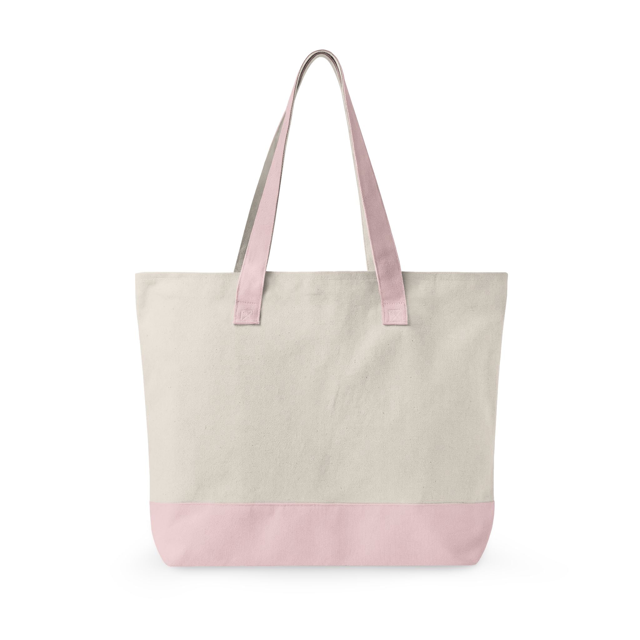 Personalized Zippered Canvas Tote Bag
