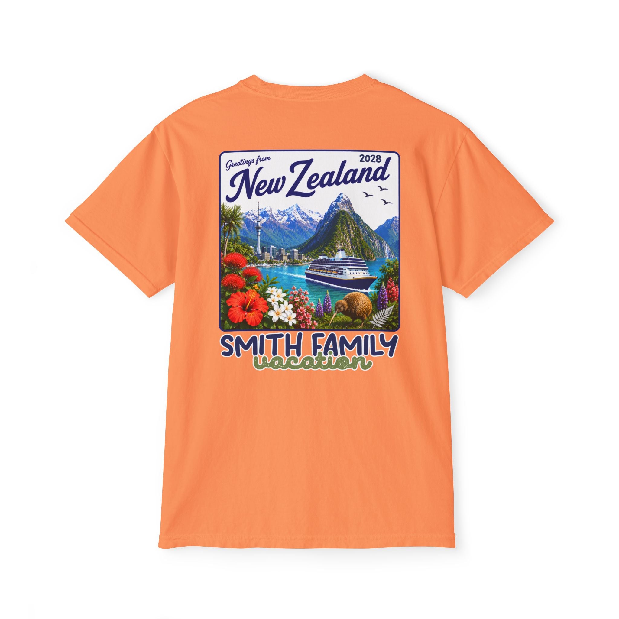 Greetings from New Zealand Pocket Tee - Suite Escape