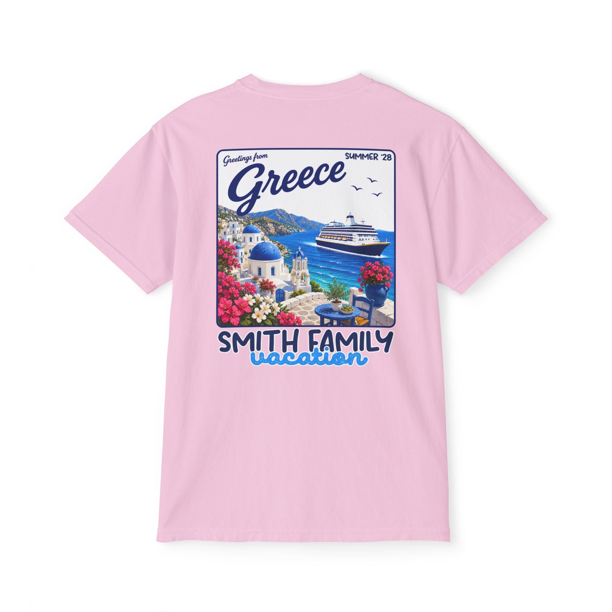 Greetings from Greece Pocket Tee - Suite Escape