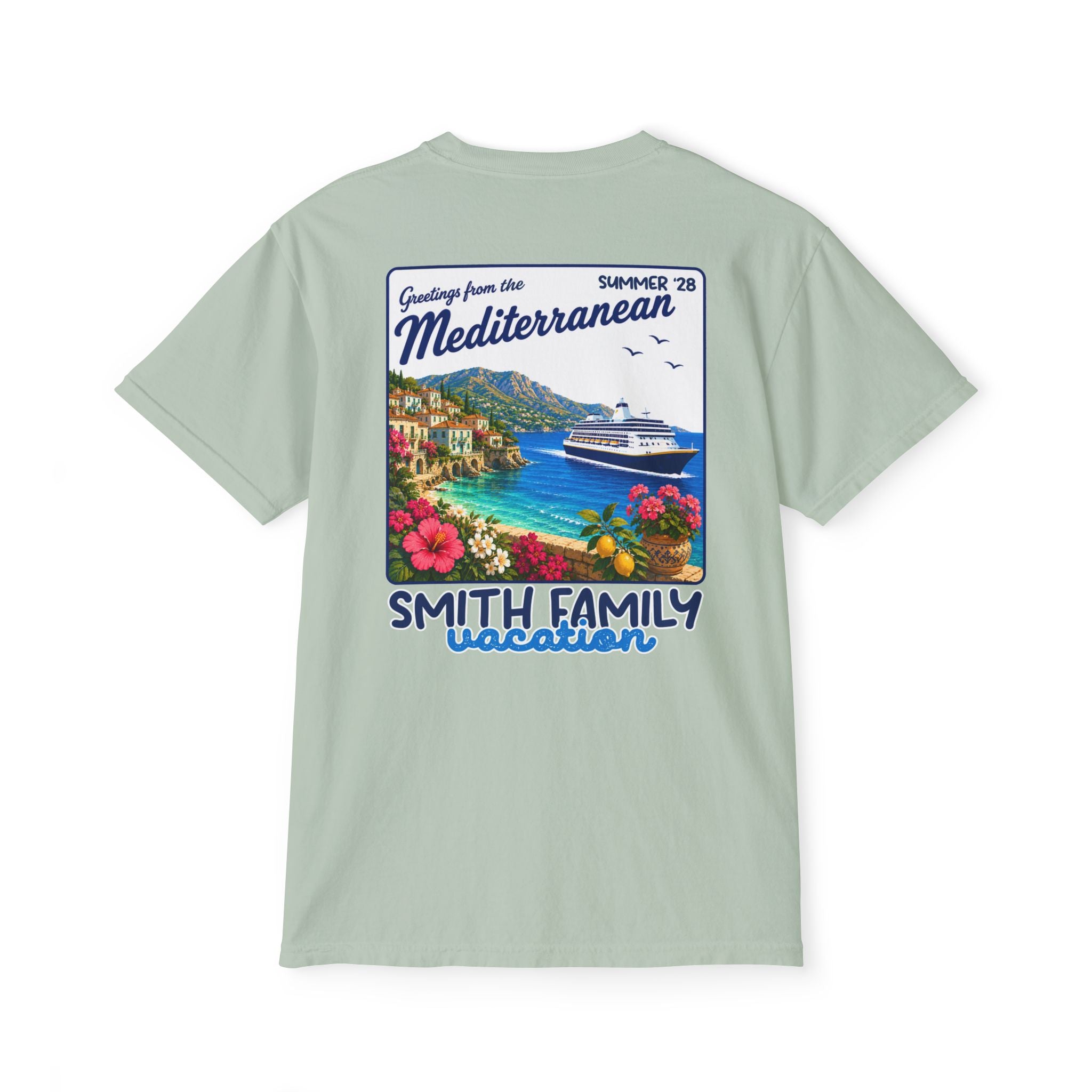 Greetings from the Mediterranean Pocket Tee - Suite Escape
