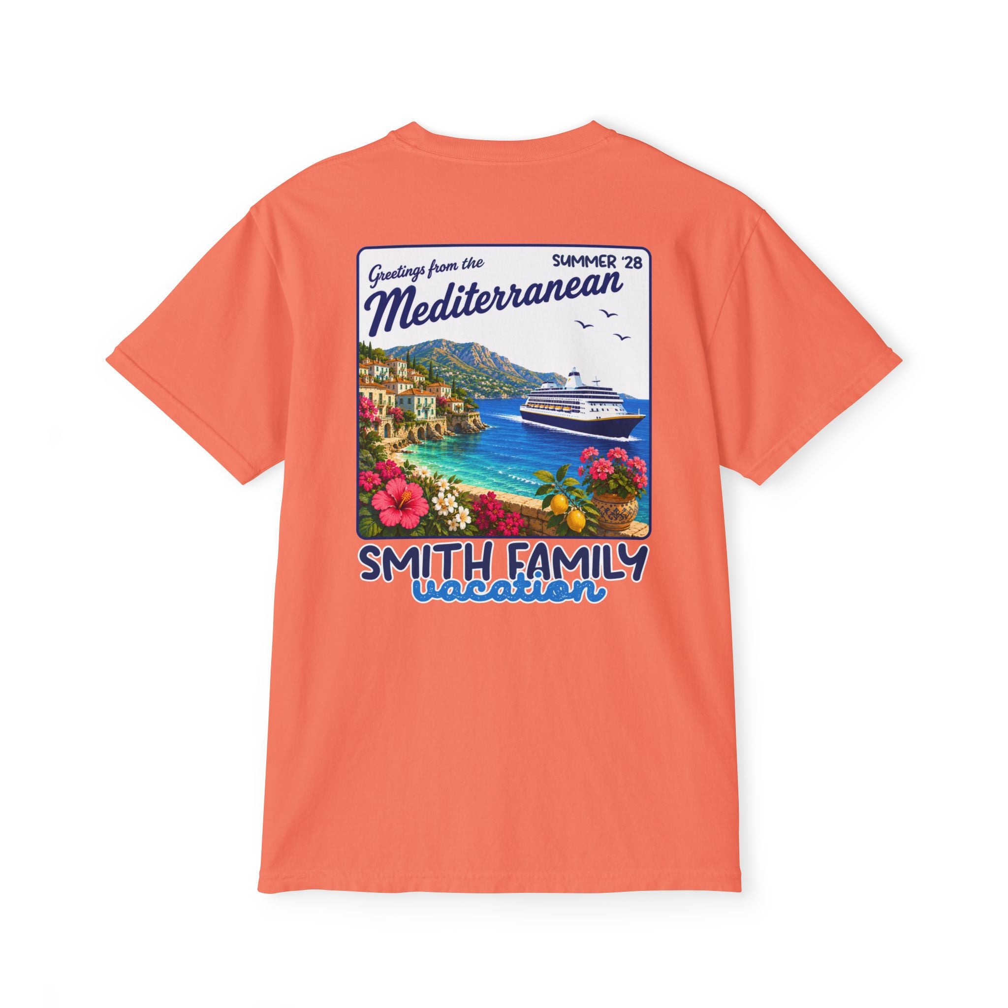 Greetings from the Mediterranean Pocket Tee - Suite Escape