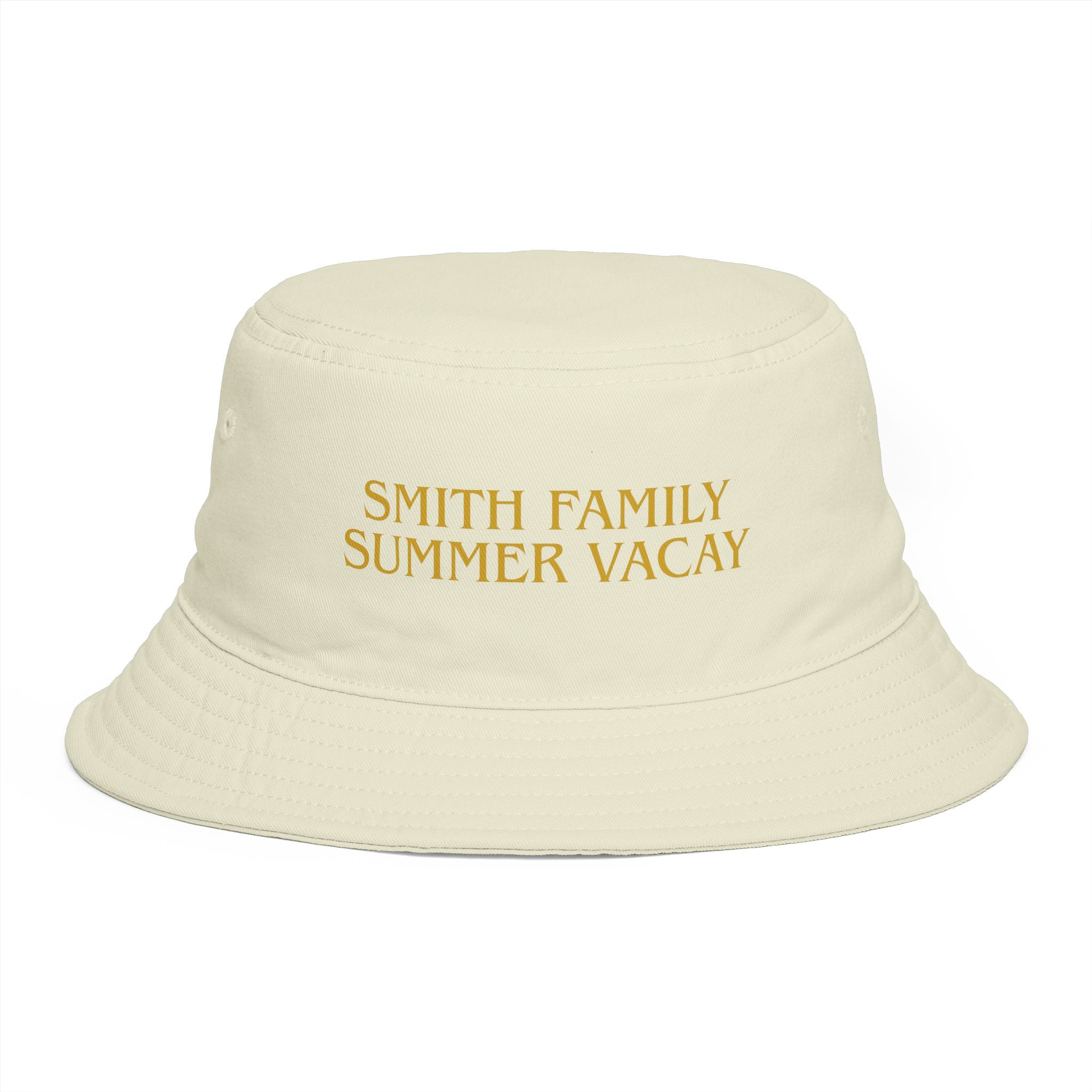 Personalized Gold Text Bucket Hat - Suite Escape