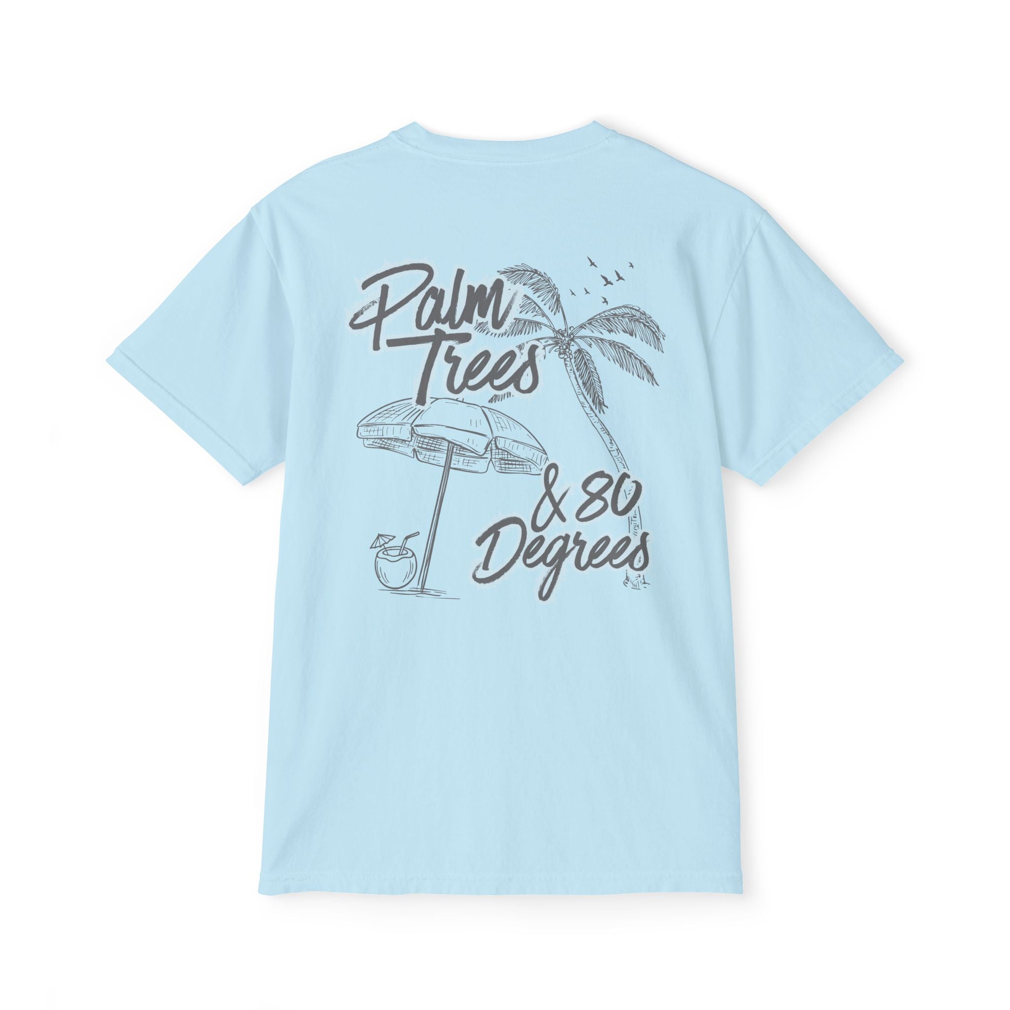Palm Trees & 80 Degrees Pocket Tee - Suite Escape