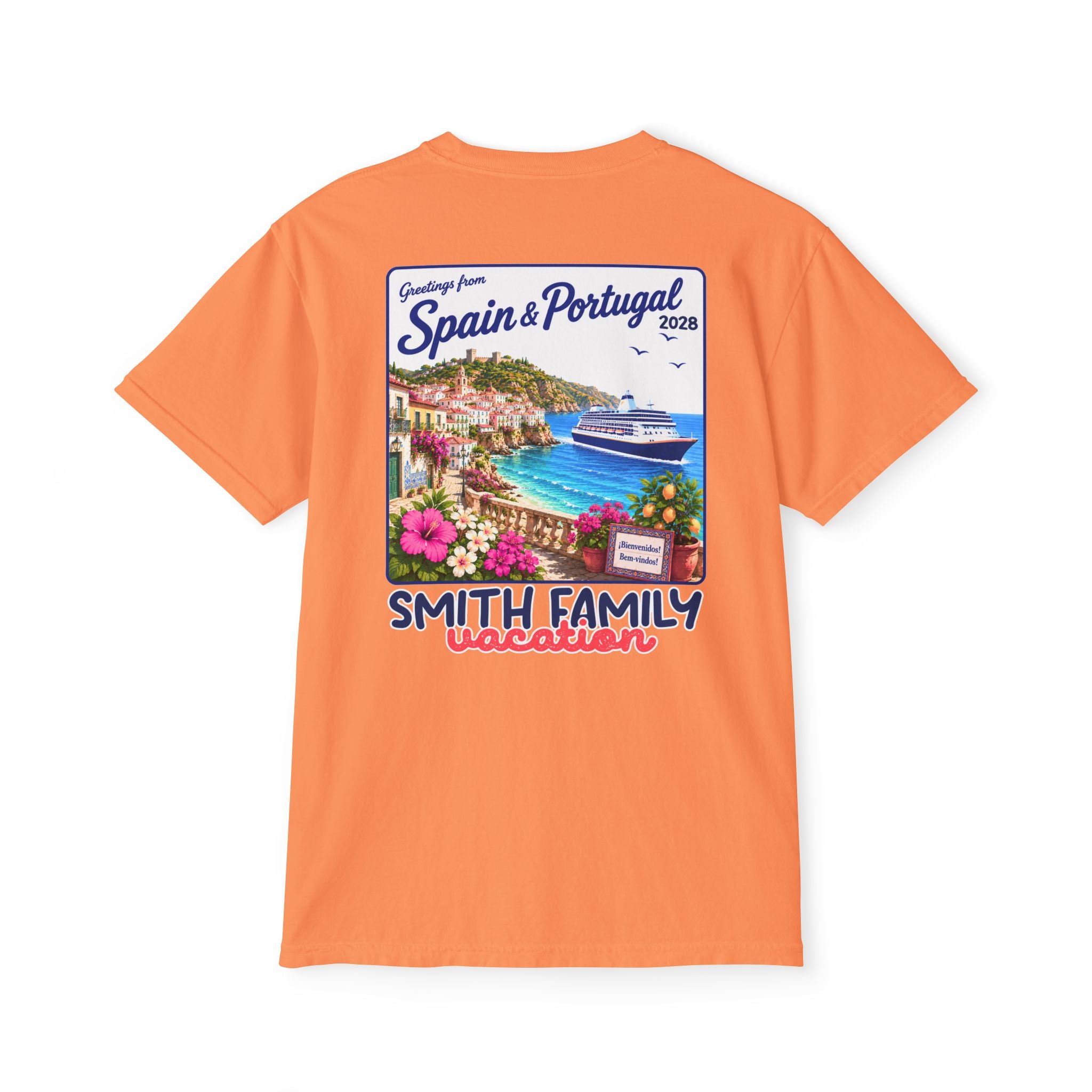 Greetings from Spain & Portugal Pocket Tee - Suite Escape