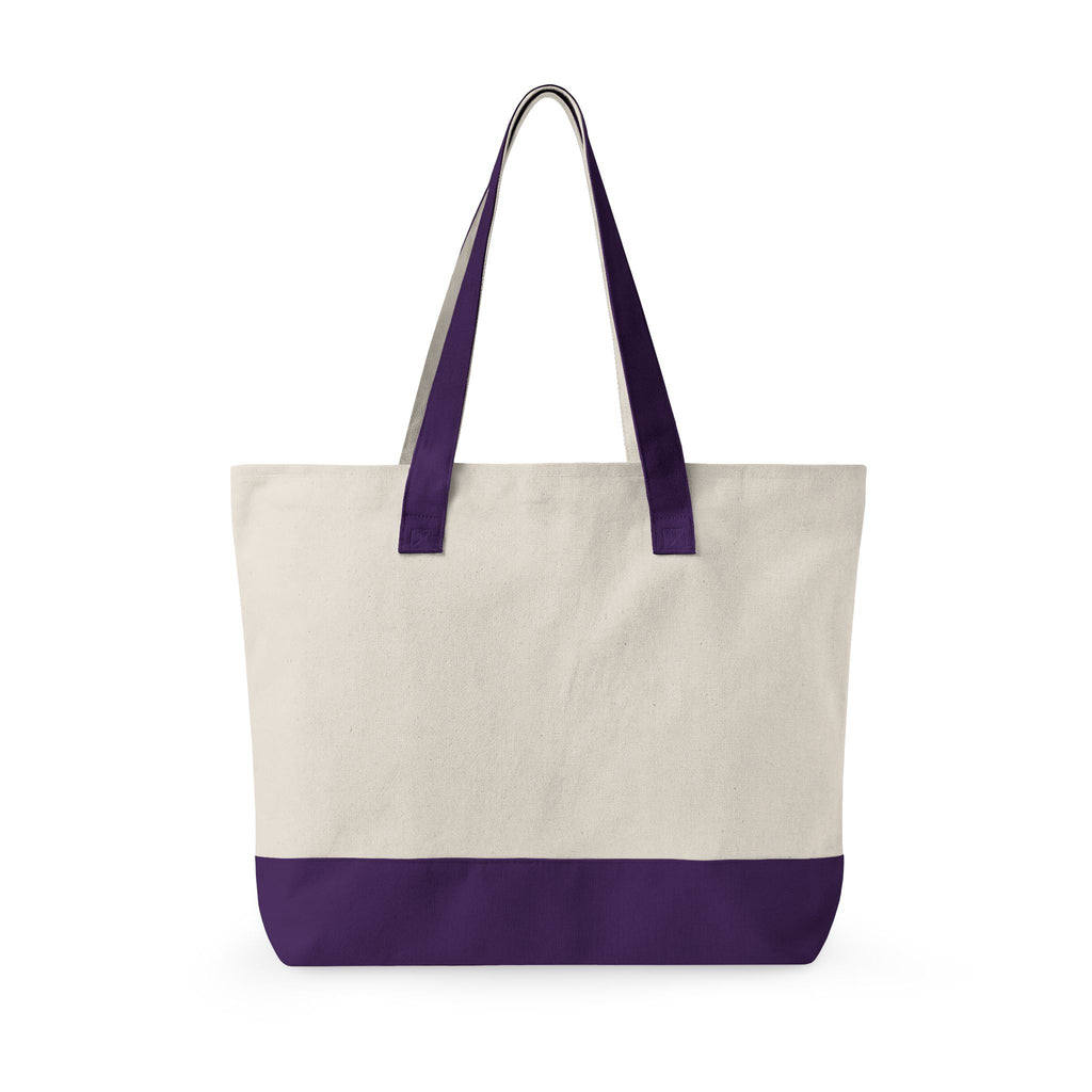 Personalized Zippered Canvas Tote Bag