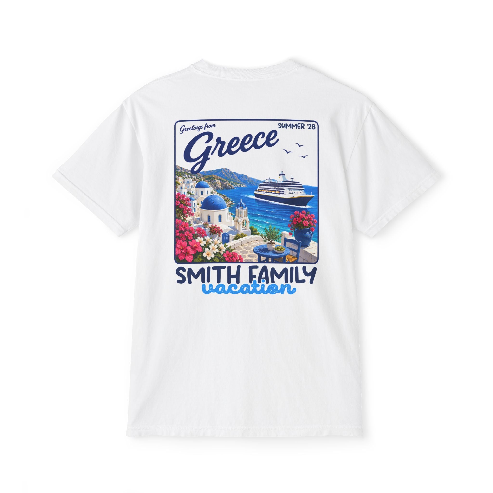 Greetings from Greece Pocket Tee - Suite Escape