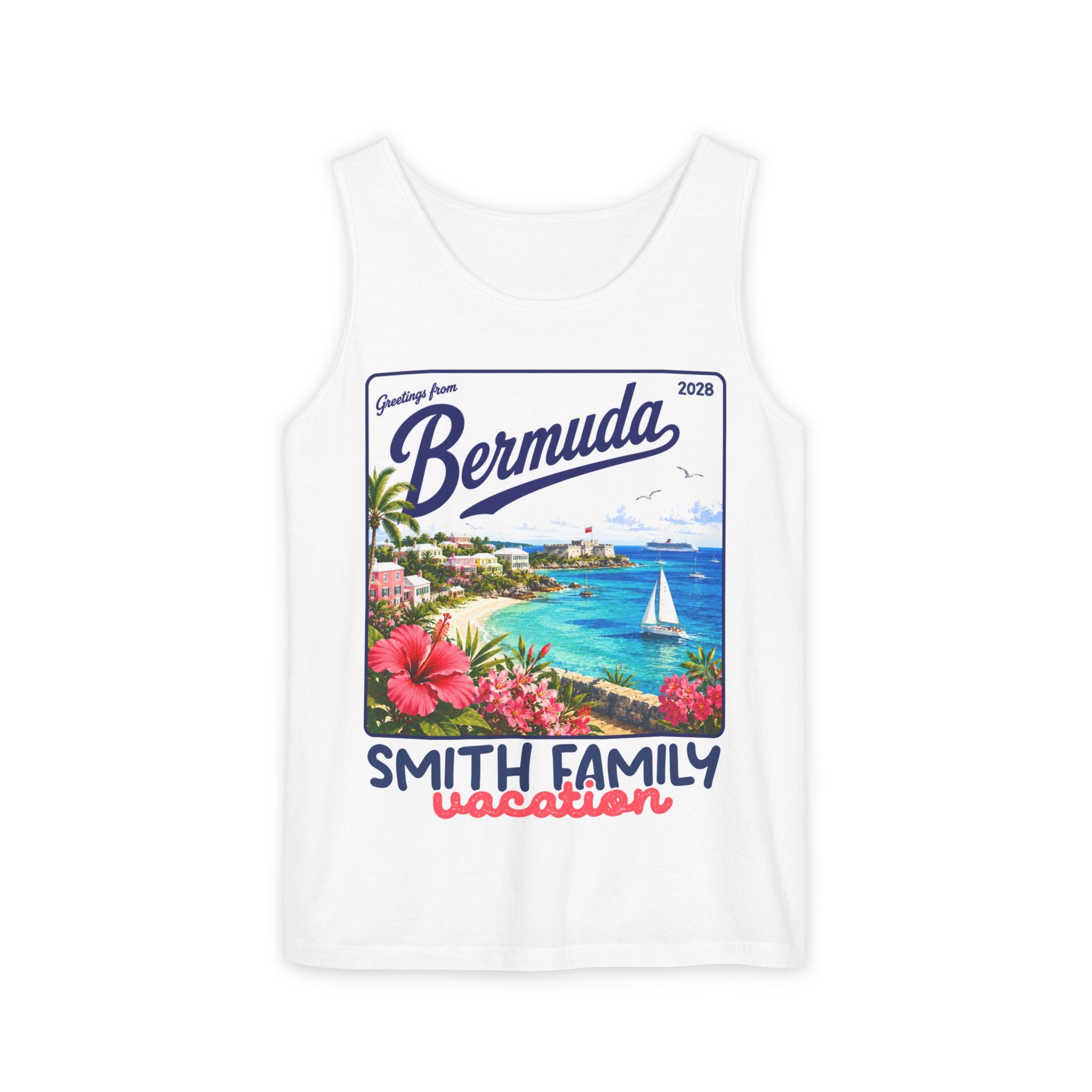 Greetings from Bermuda Tank Top - Suite Escape