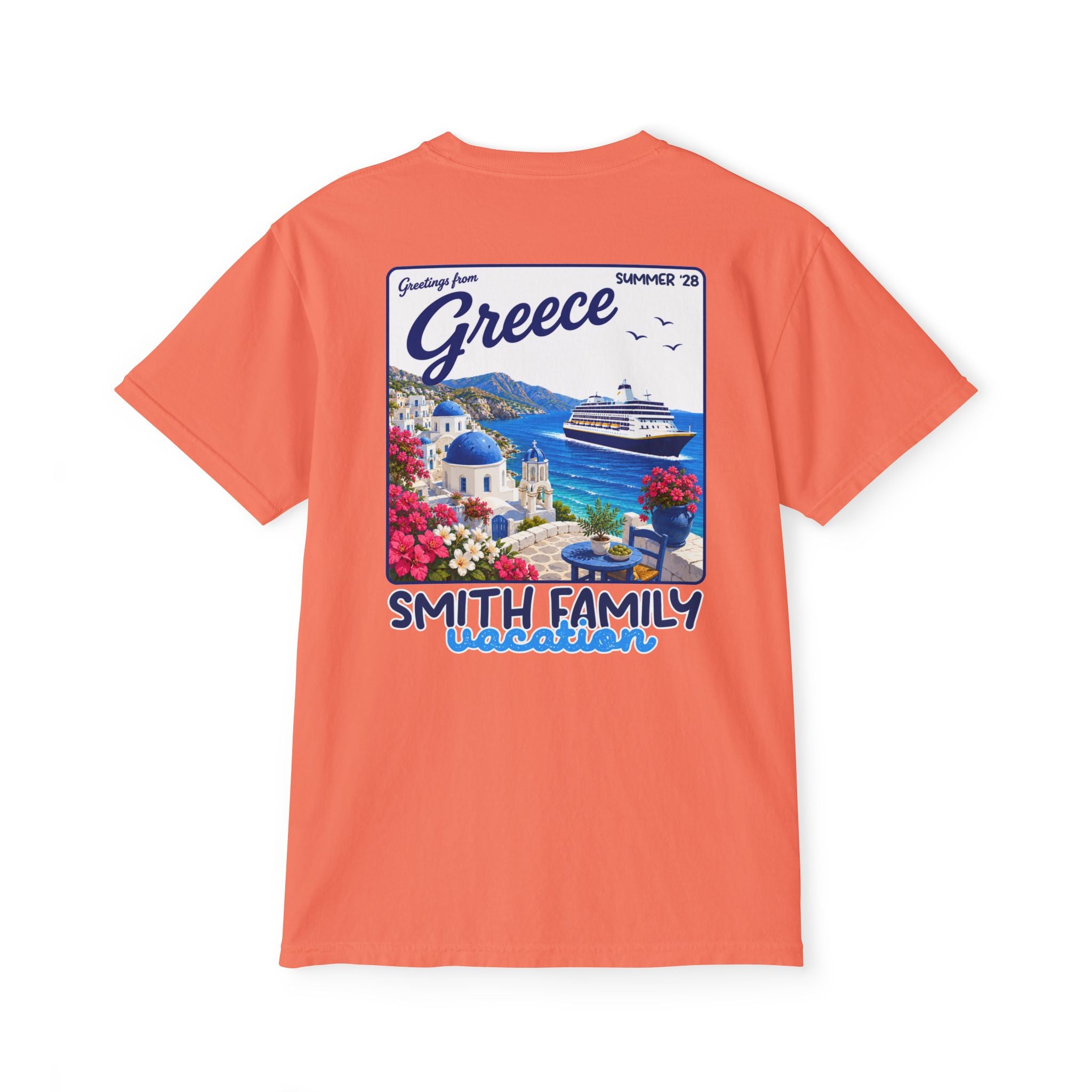Greetings from Greece Pocket Tee - Suite Escape