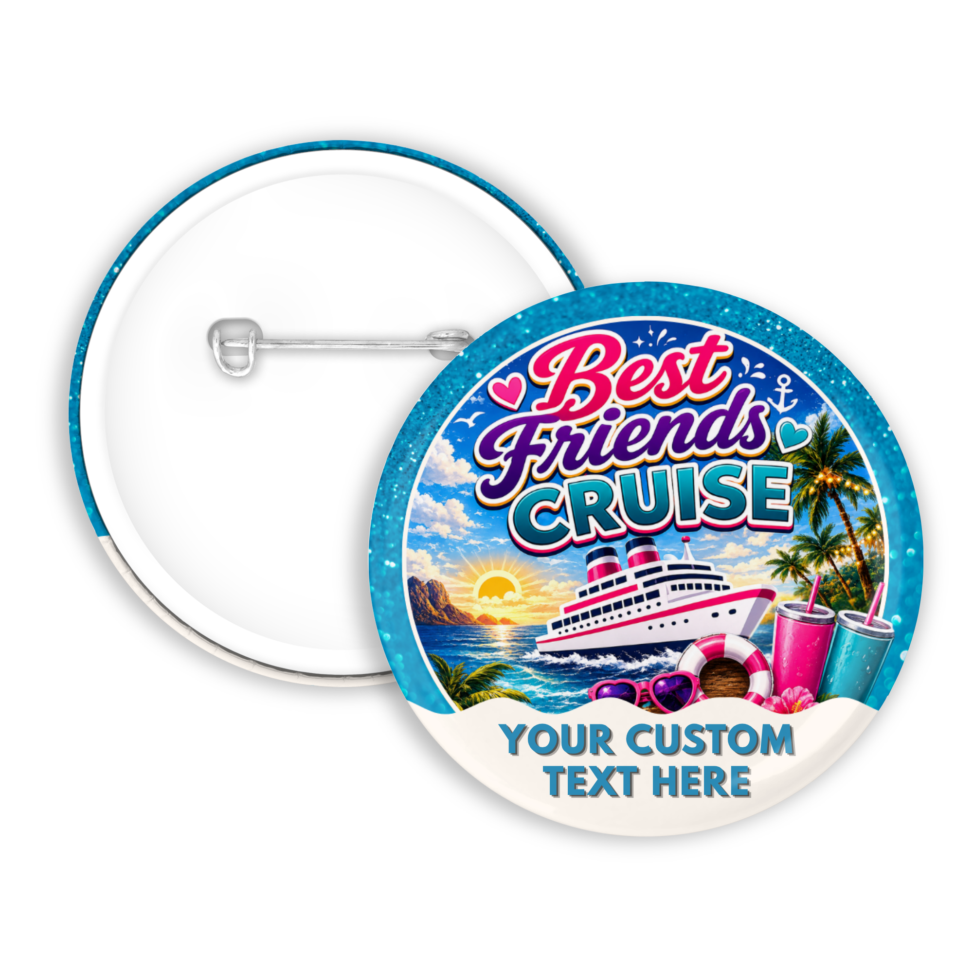 Best Friends Cruise Pinback Button - Suite Escape