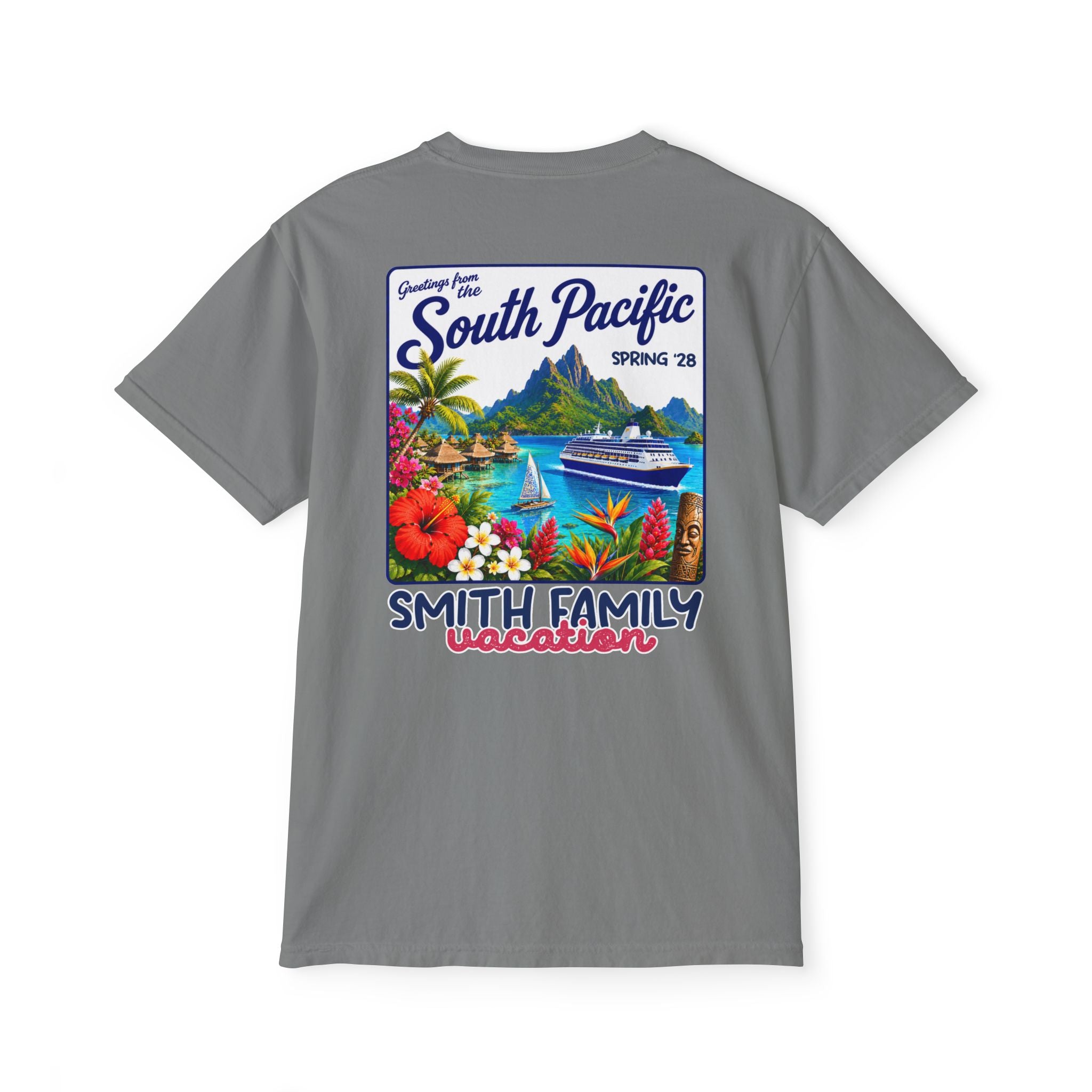 Greetings from the South Pacific Pocket Tee - Suite Escape
