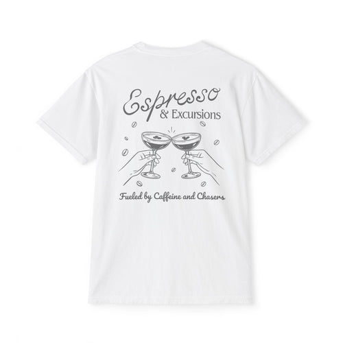 Espresso & Excusions Pocket Tee - Suite Escape