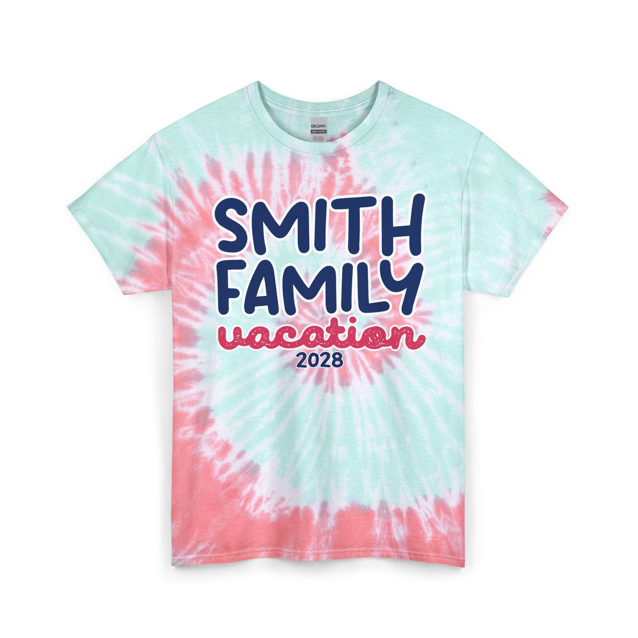 Personalized Handwritten Text Tie-Dye Tee - Tropical Dream