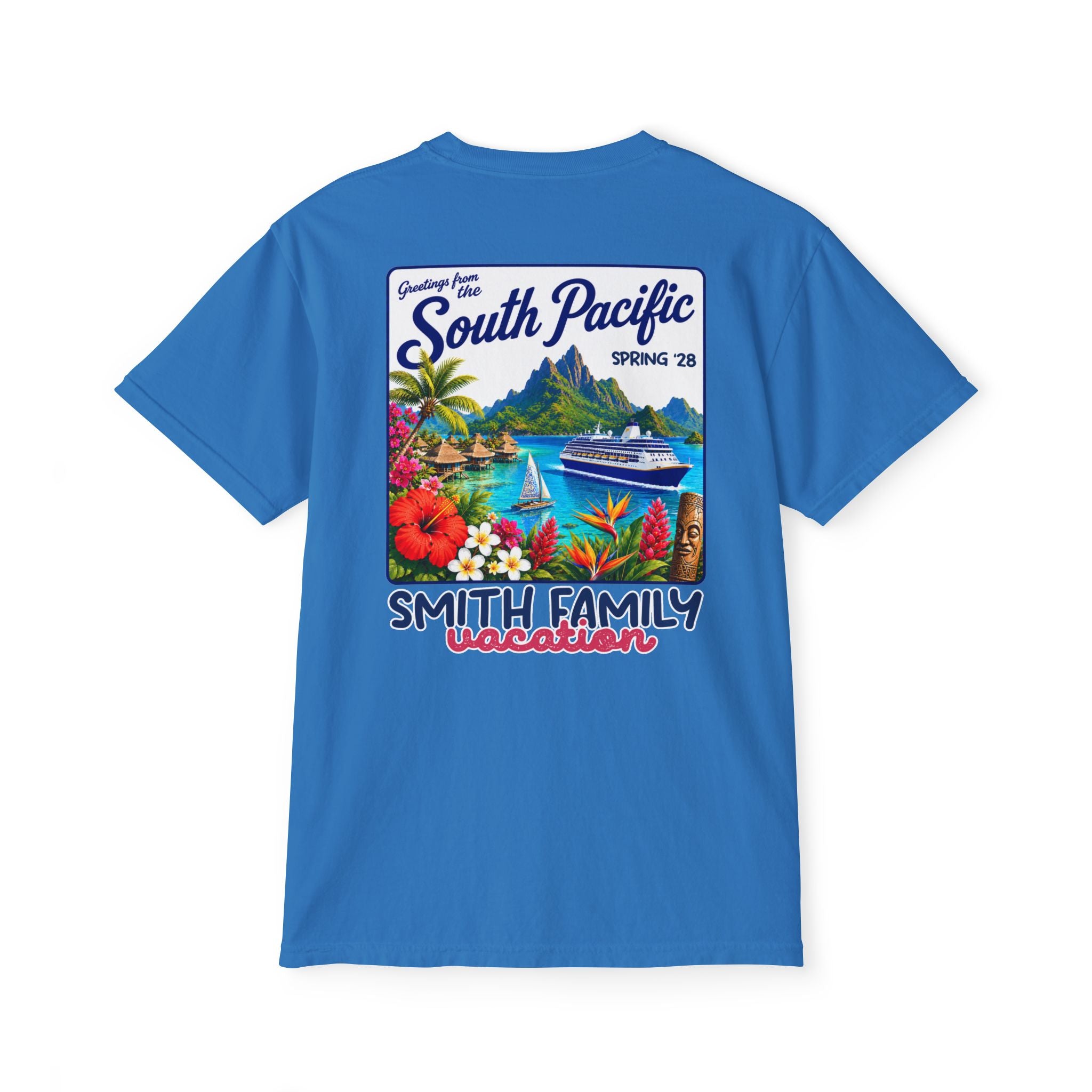 Greetings from the South Pacific Pocket Tee - Suite Escape