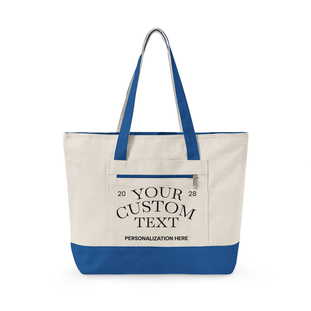 Personalized Zippered Canvas Tote Bag - Suite Escape
