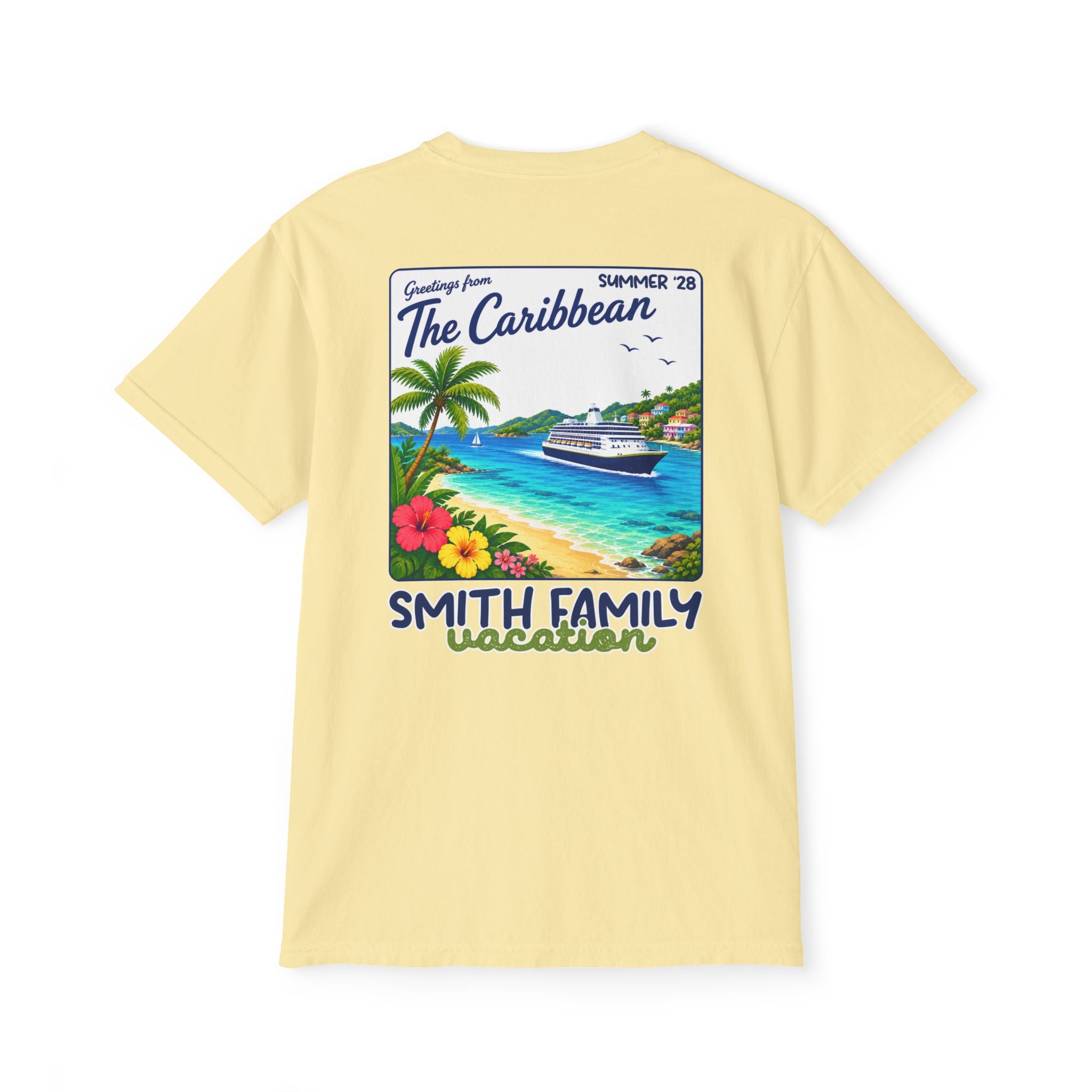 Greetings from the Caribbean Pocket Tee - Suite Escape