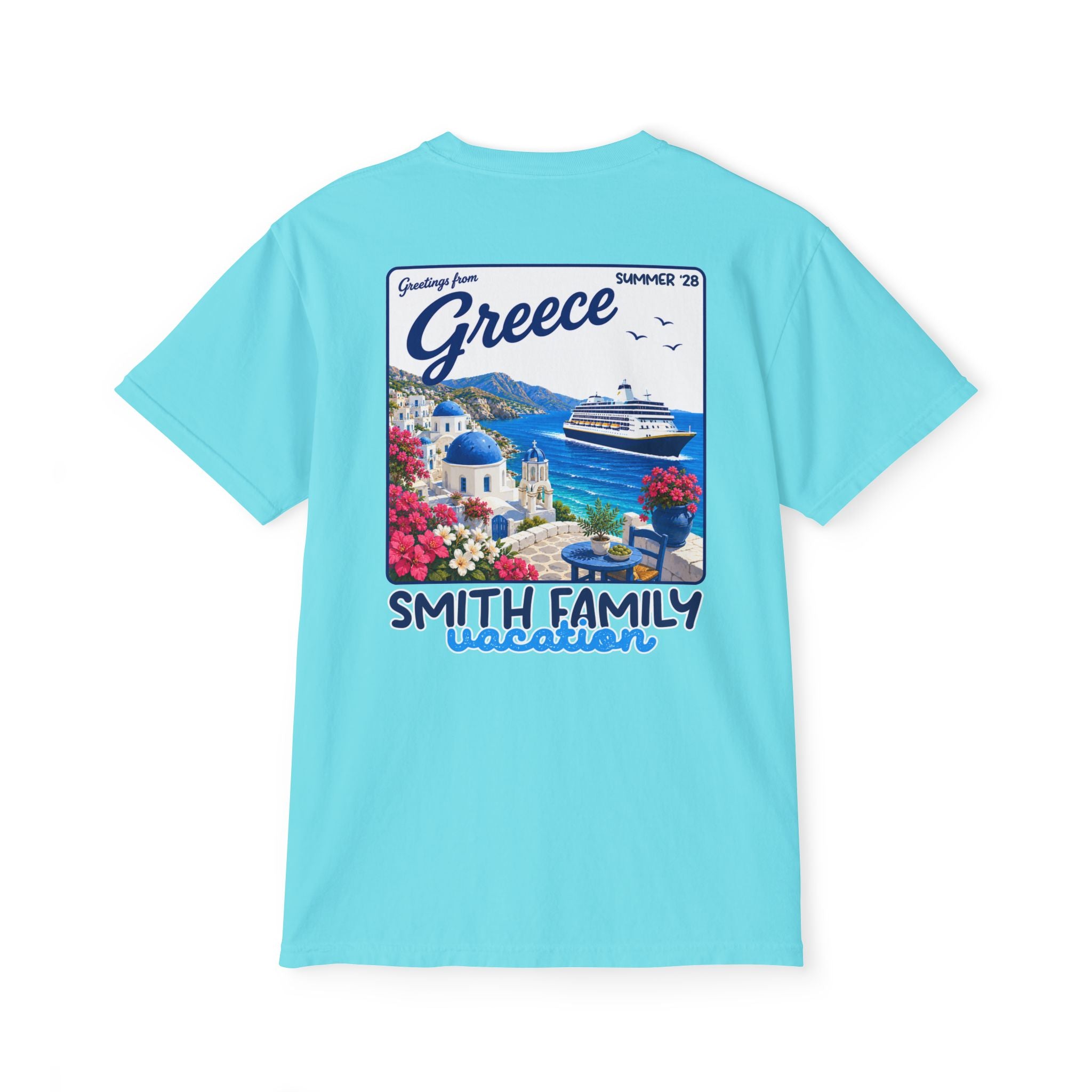 Greetings from Greece Pocket Tee - Suite Escape