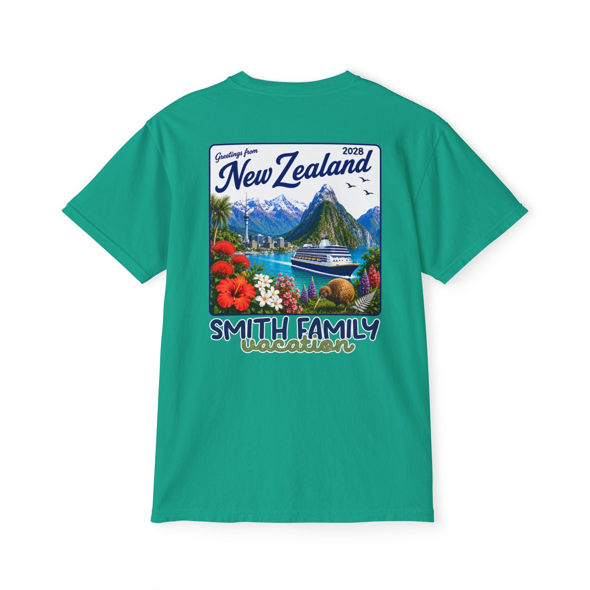 Greetings from New Zealand Pocket Tee - Suite Escape
