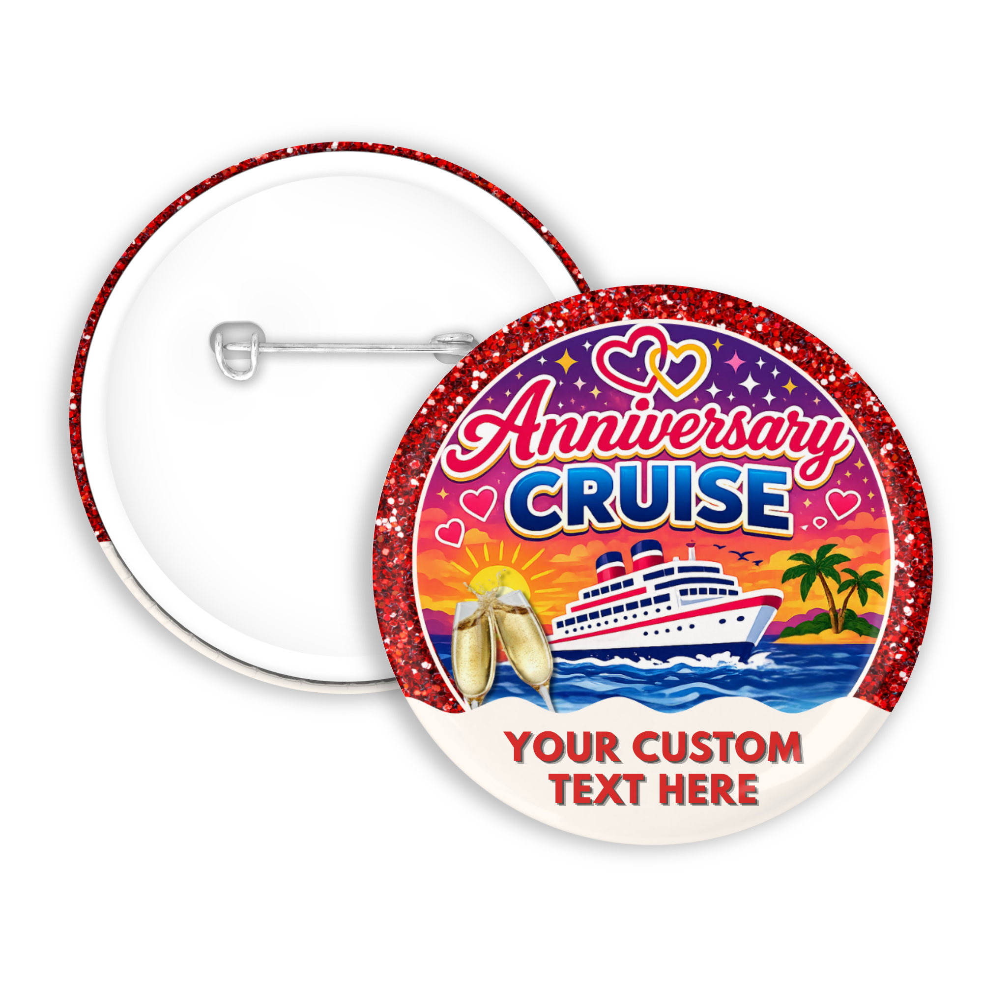 Anniversary Cruise Pinback Button - Suite Escape