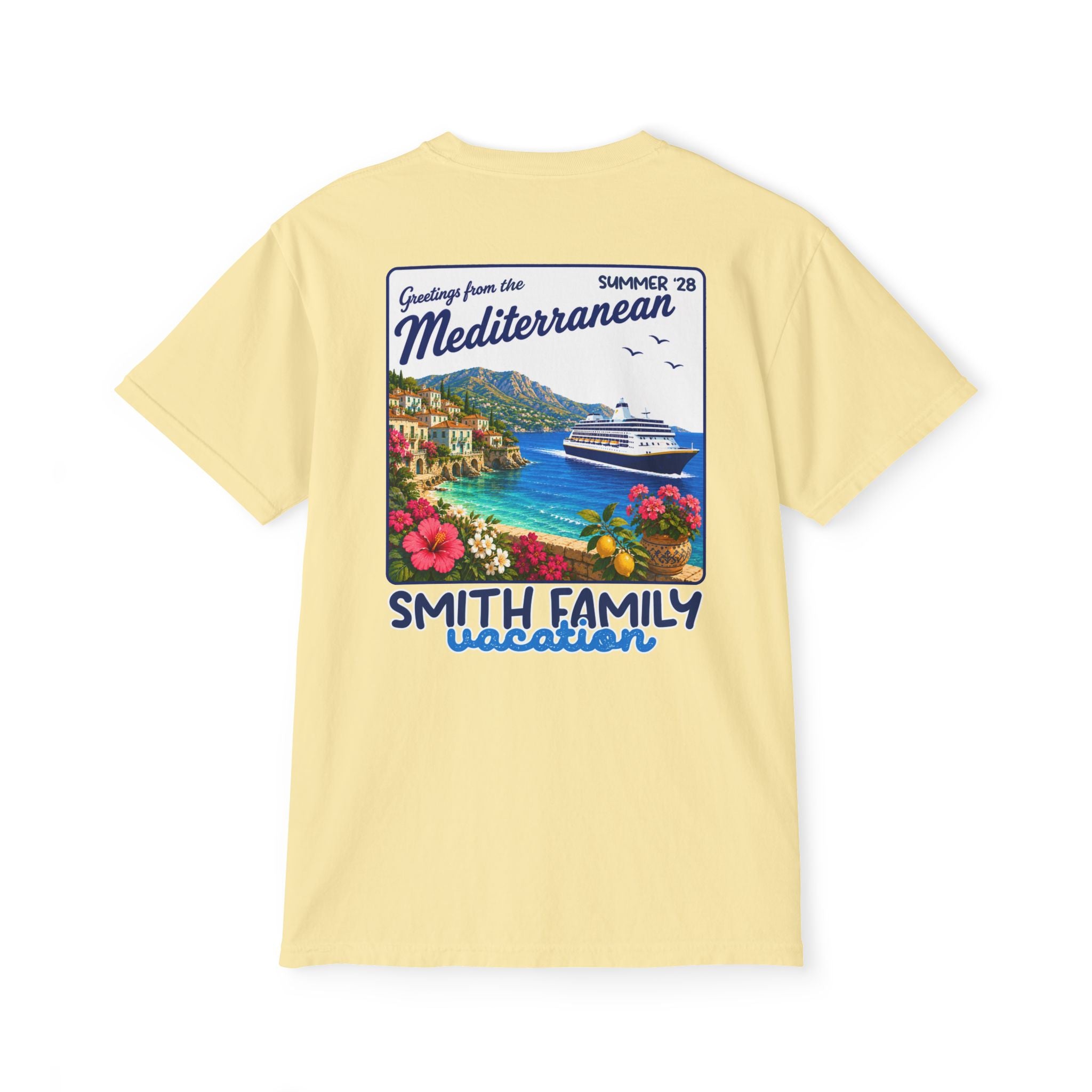 Greetings from the Mediterranean Pocket Tee - Suite Escape