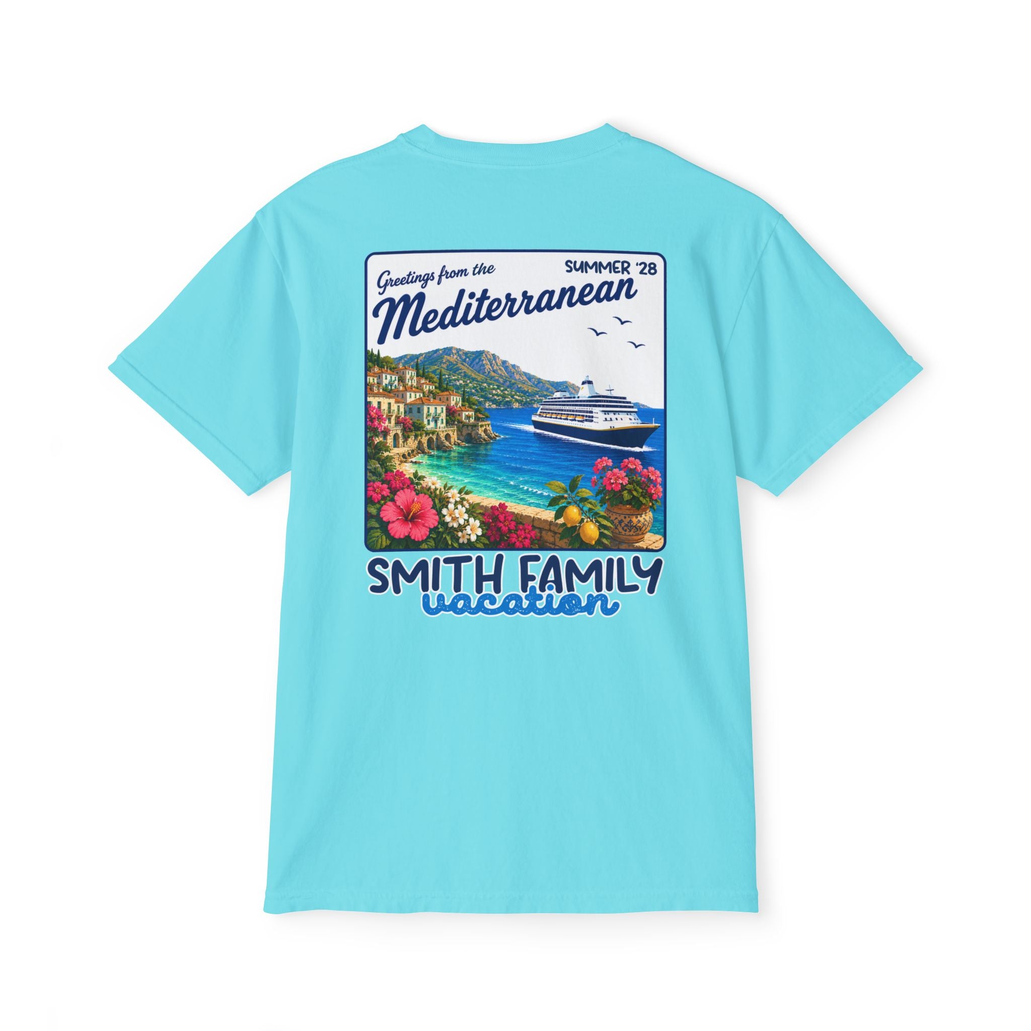 Greetings from the Mediterranean Pocket Tee - Suite Escape