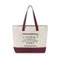 Personalized Zippered Canvas Tote Bag
