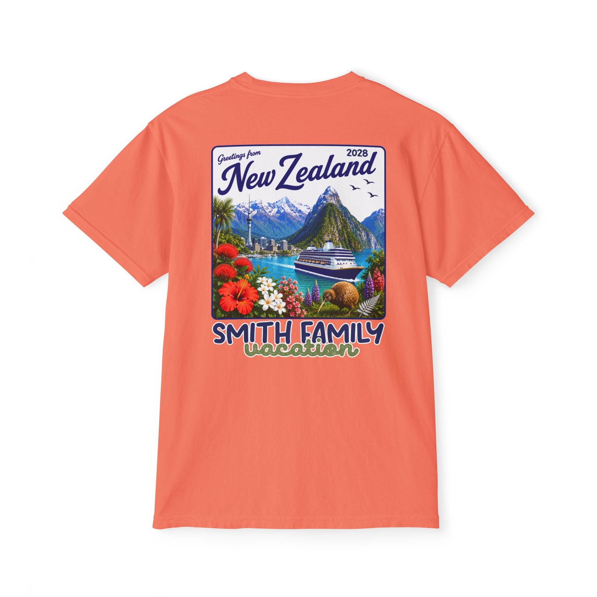 Greetings from New Zealand Pocket Tee - Suite Escape