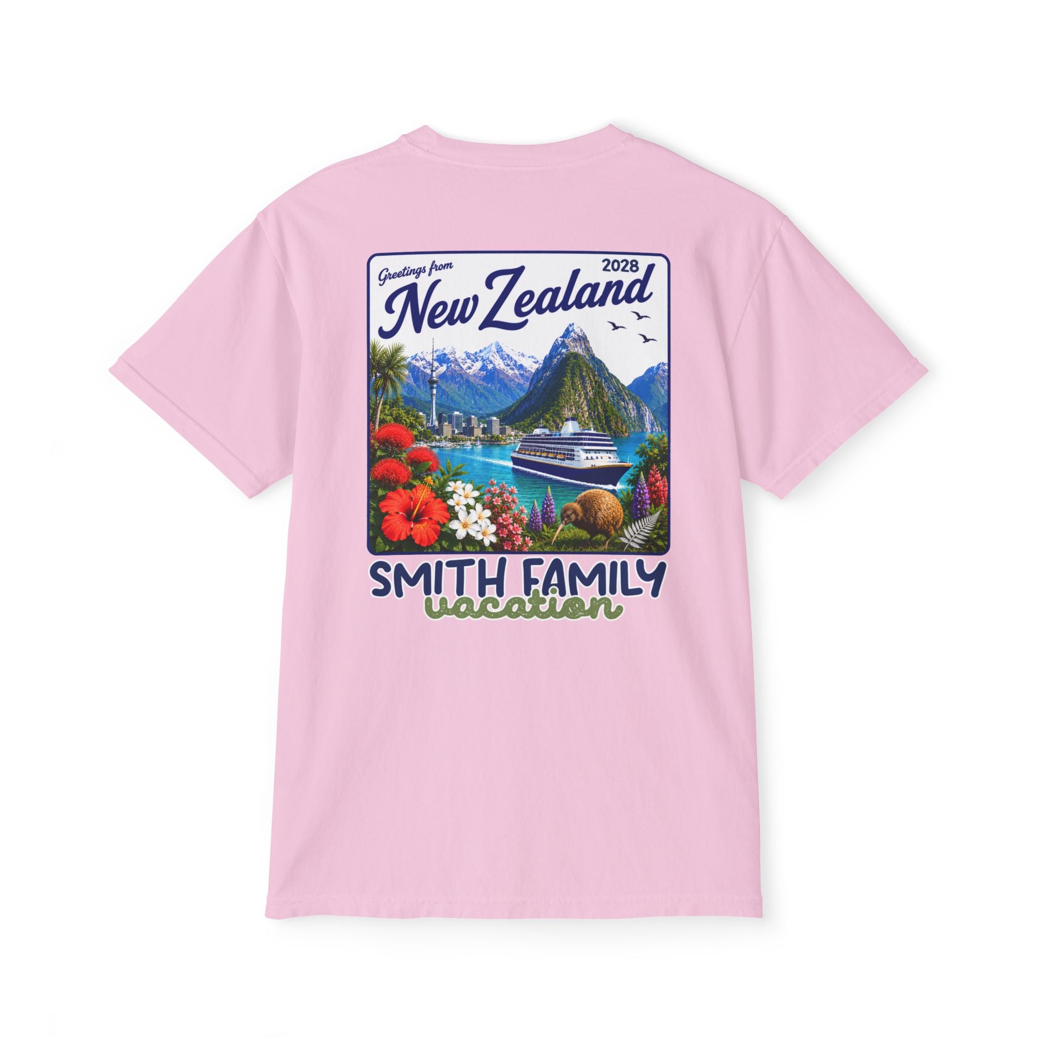 Greetings from New Zealand Pocket Tee - Suite Escape