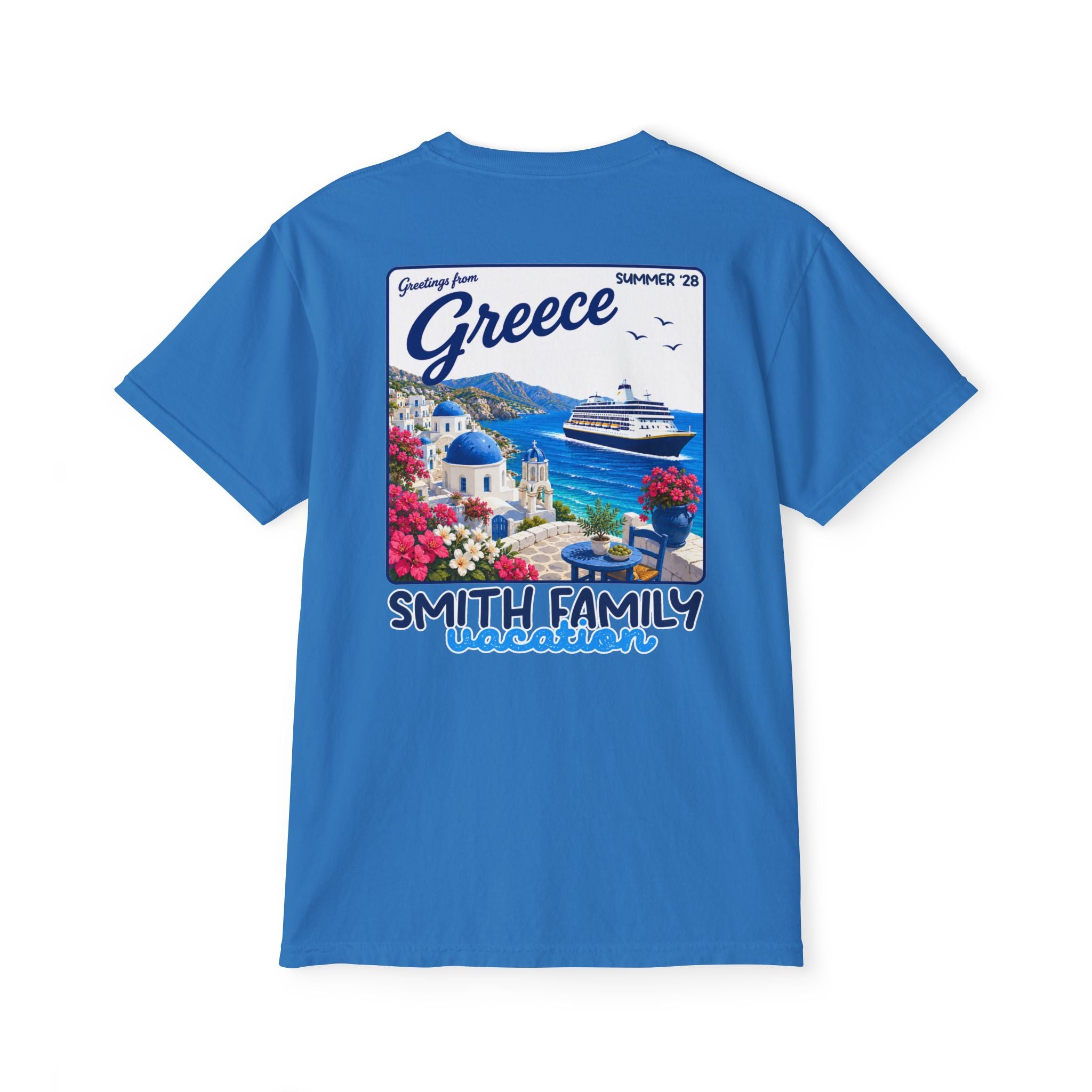 Greetings from Greece Pocket Tee - Suite Escape