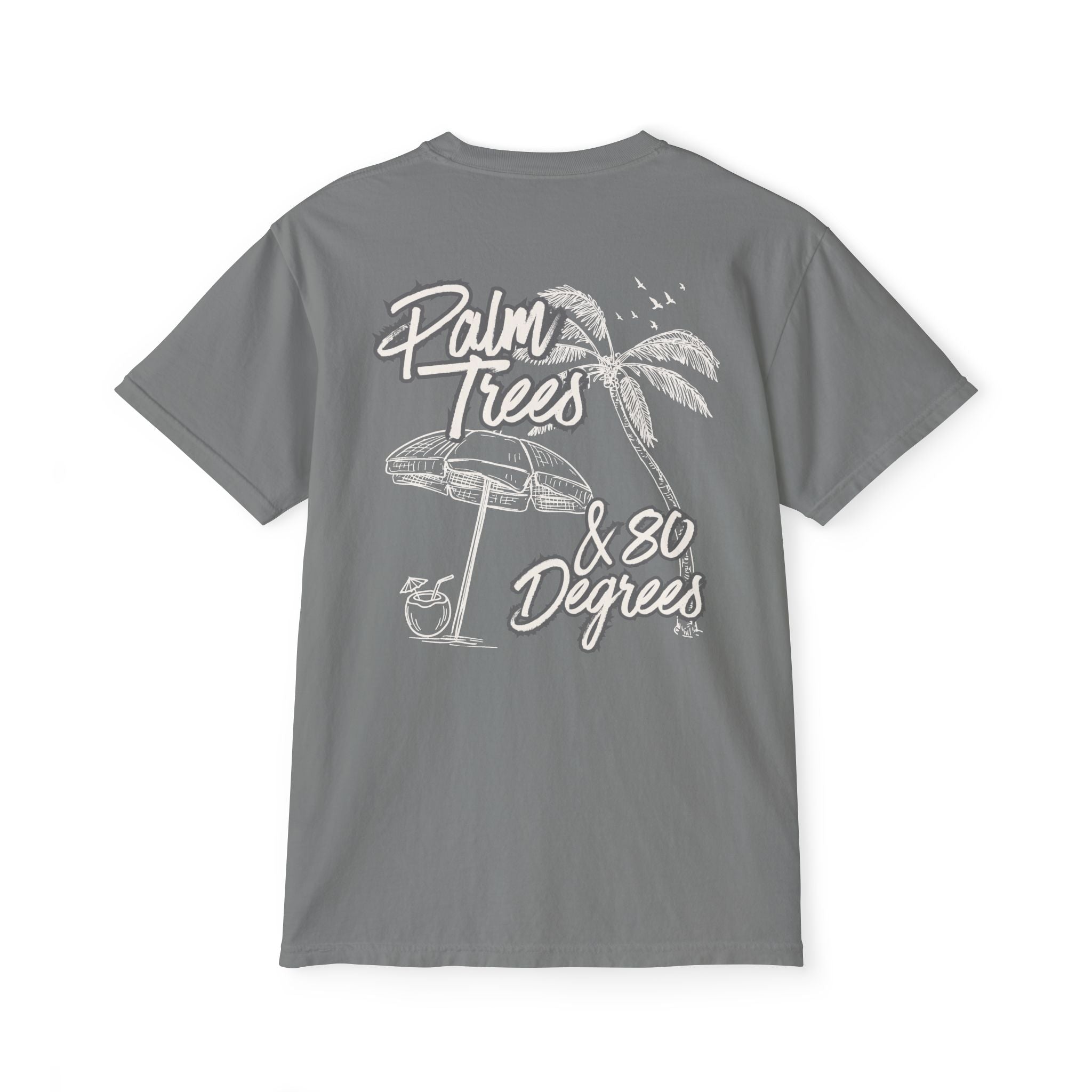 Palm Trees & 80 Degrees Pocket Tee - Suite Escape
