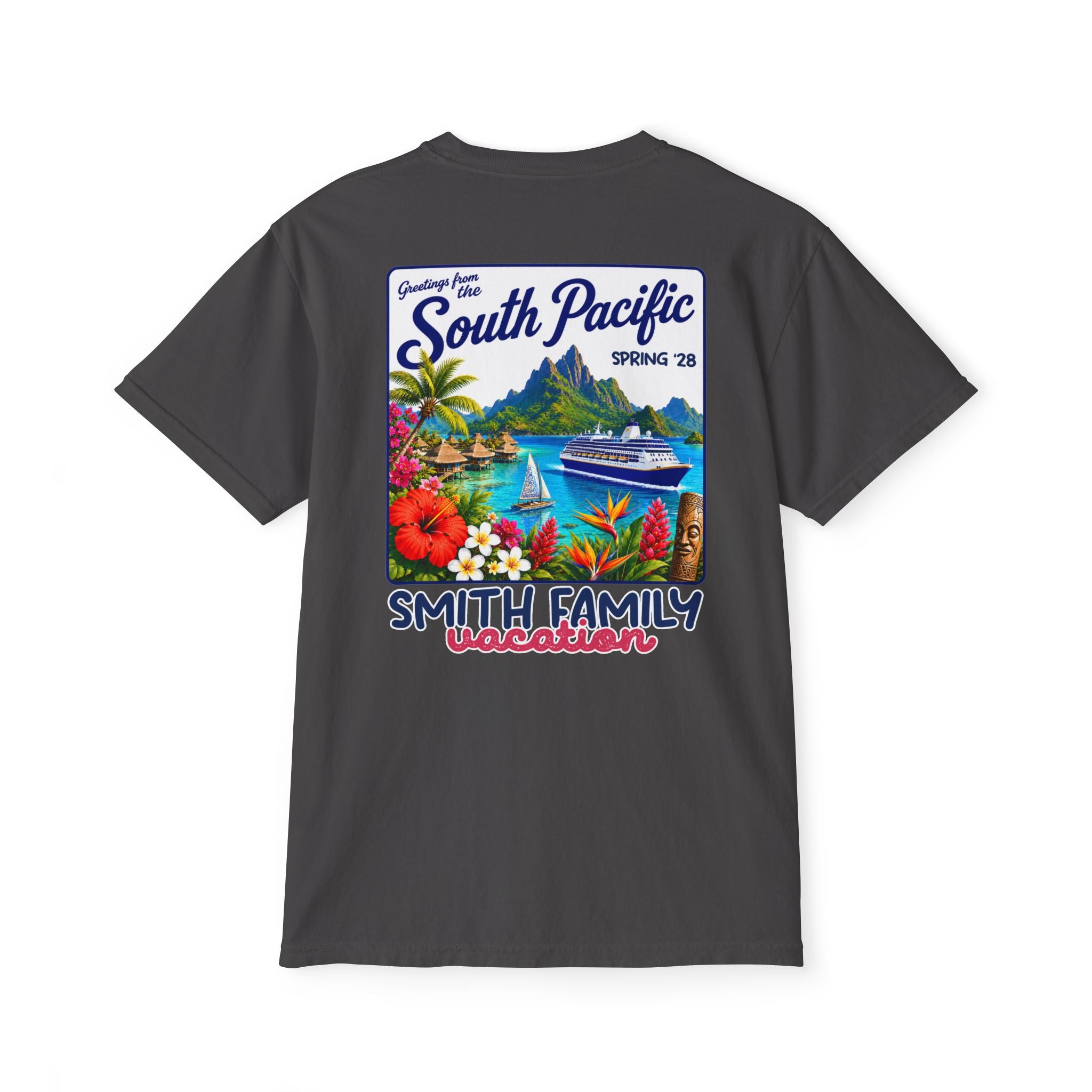 Greetings from the South Pacific Pocket Tee - Suite Escape
