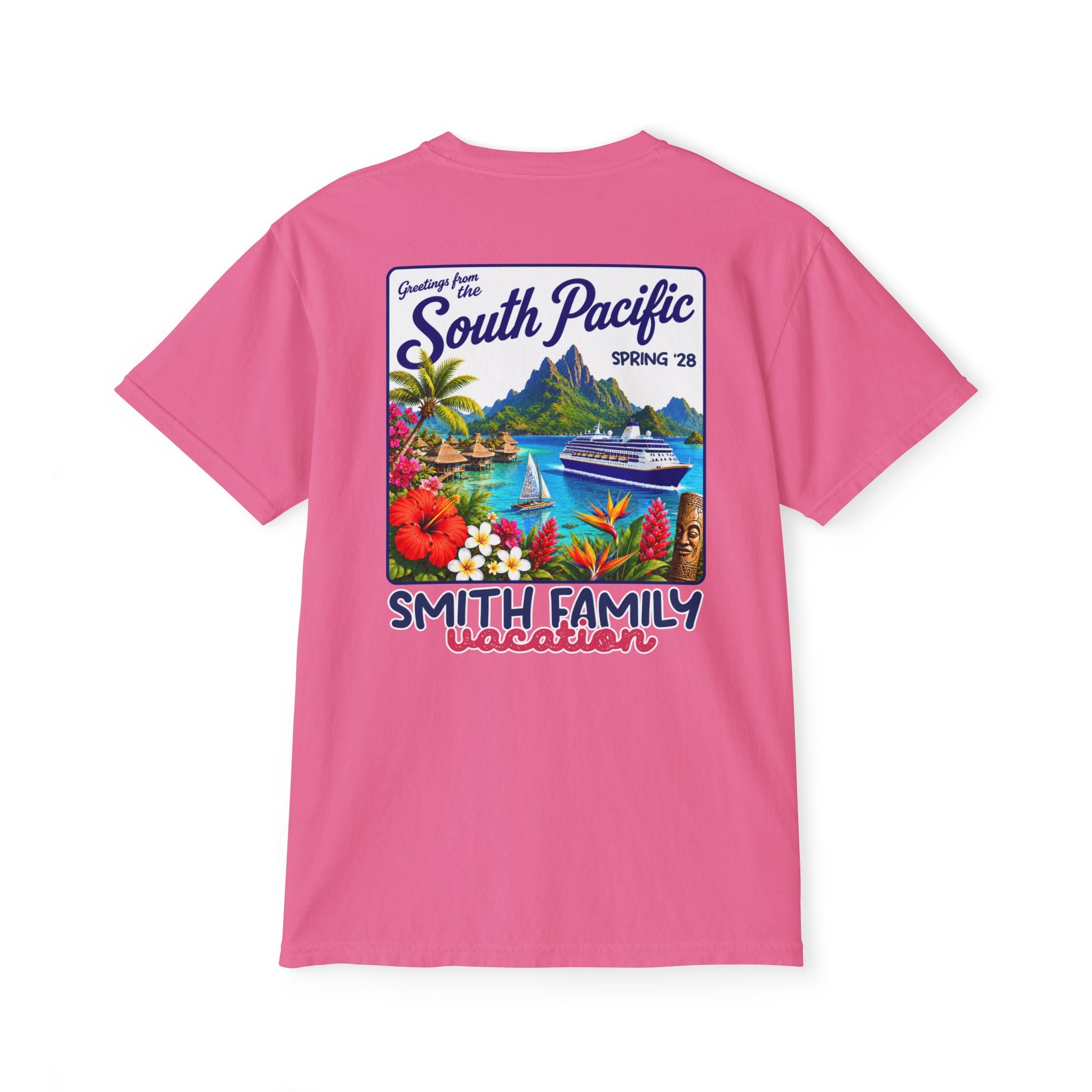 Greetings from the South Pacific Pocket Tee - Suite Escape