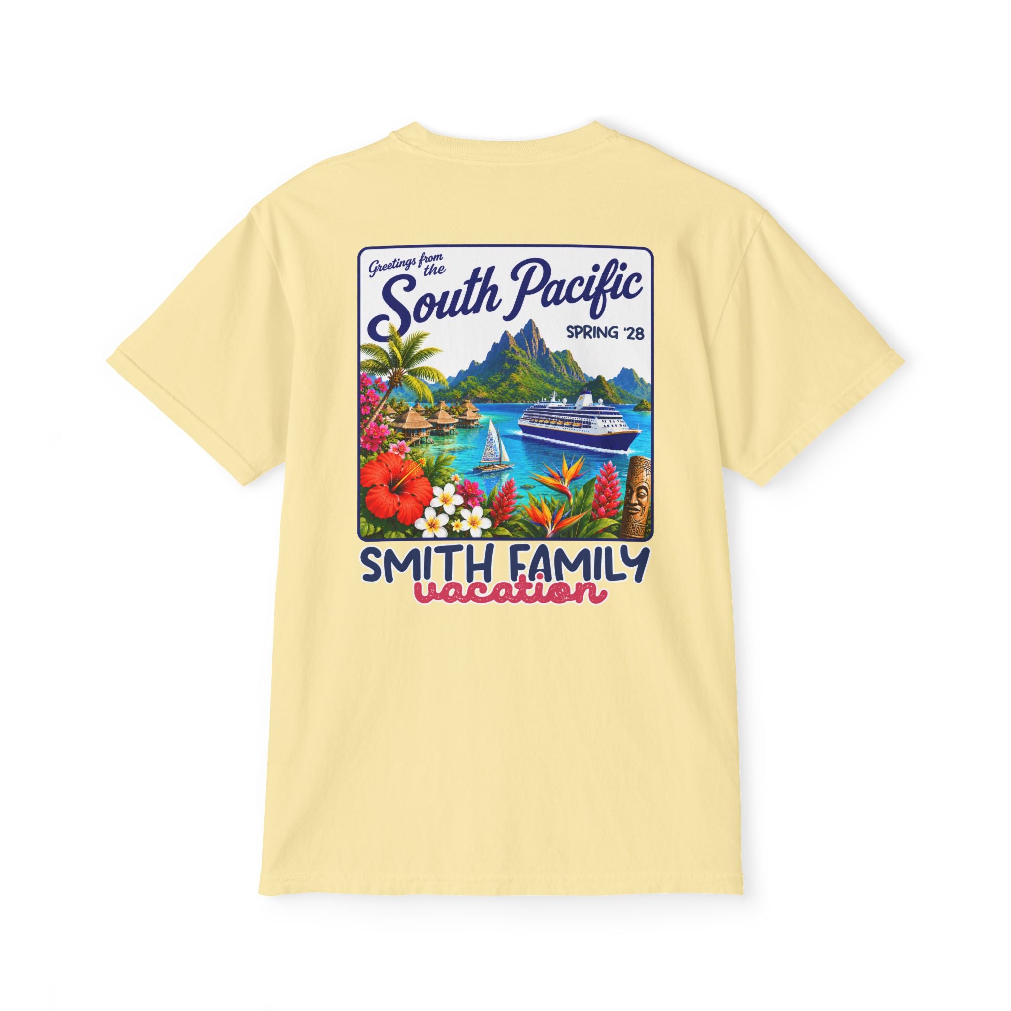 Greetings from the South Pacific Pocket Tee - Suite Escape