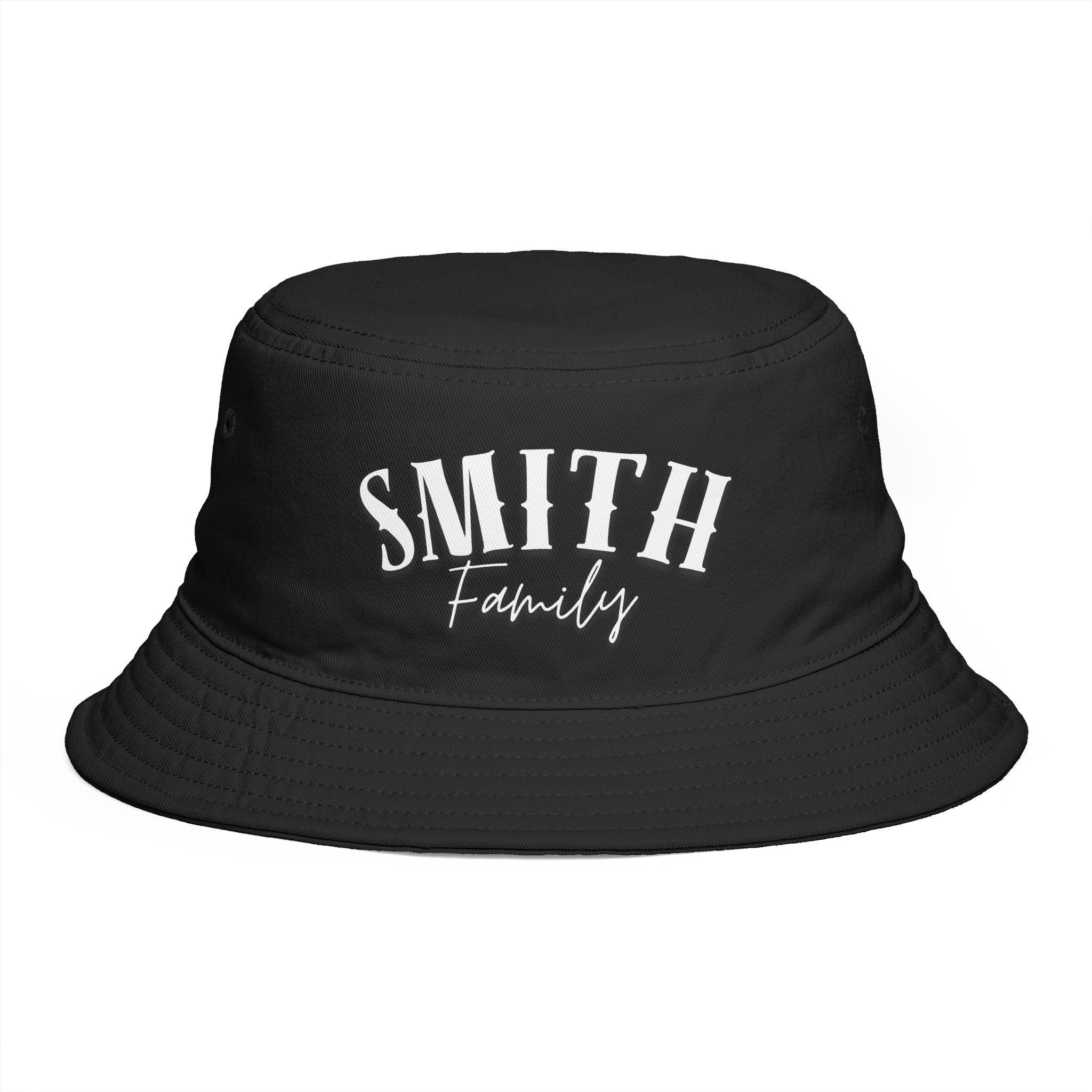 Personalized Curved Text Bucket Hat