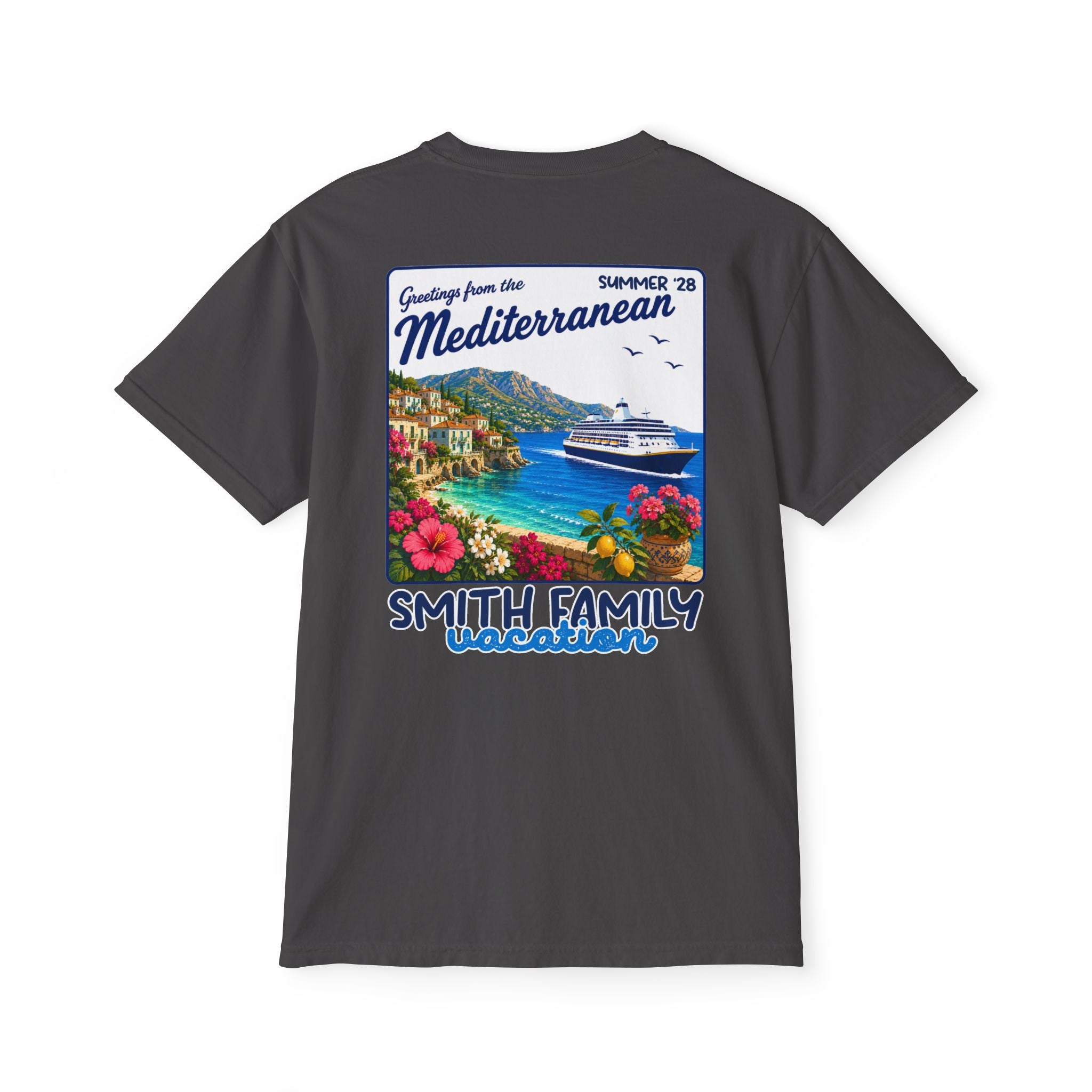 Greetings from the Mediterranean Pocket Tee - Suite Escape